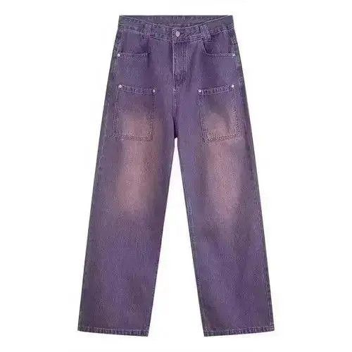 Jean Panel Baggy Purple Denim Jeans Size US 30 / EU 46 - 1 Thumbnail