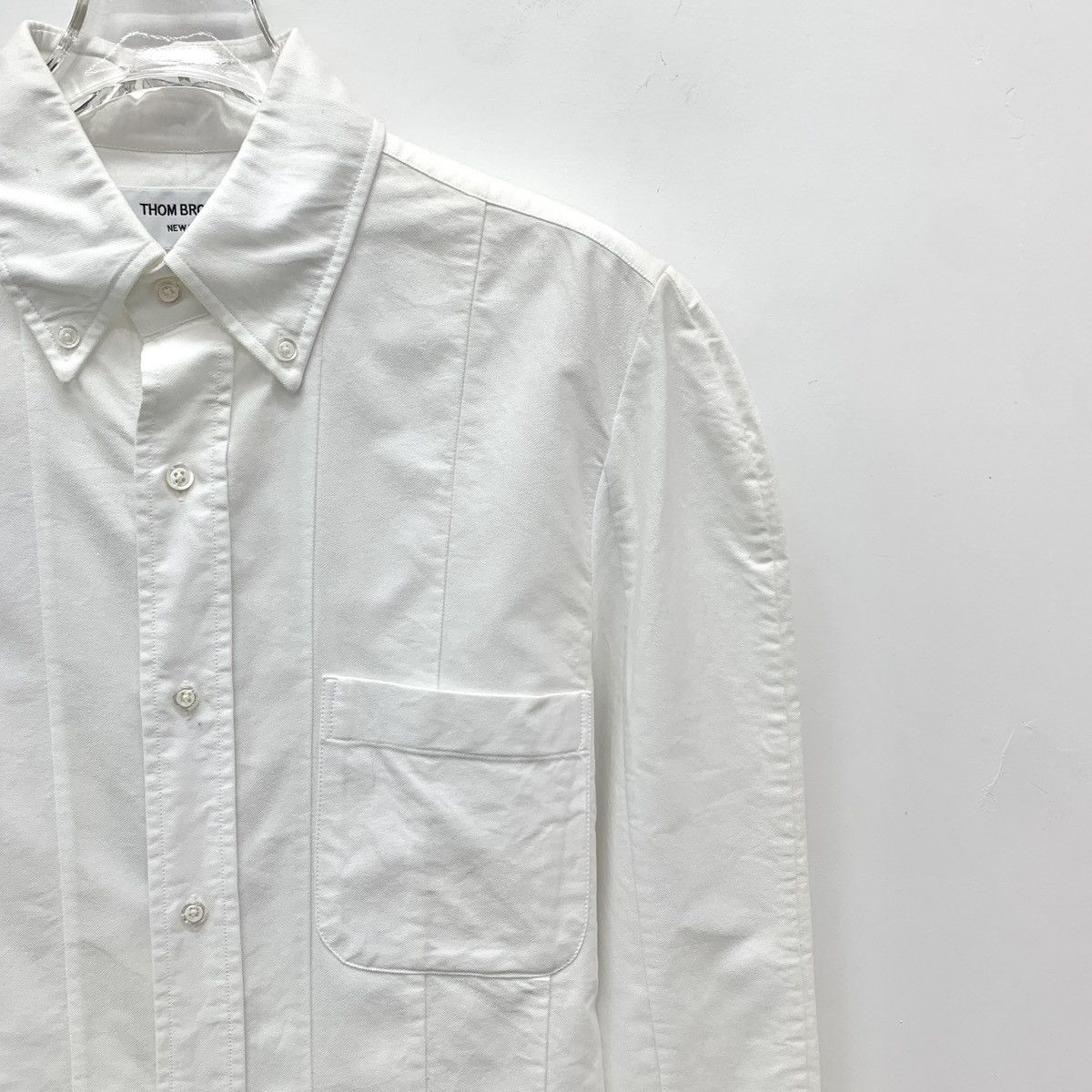 Thom Browne Thom Browne White Cotton Long Sleeve Shirt K26WX Size M / US 6-8 / IT 42-44 - 3 Thumbnail