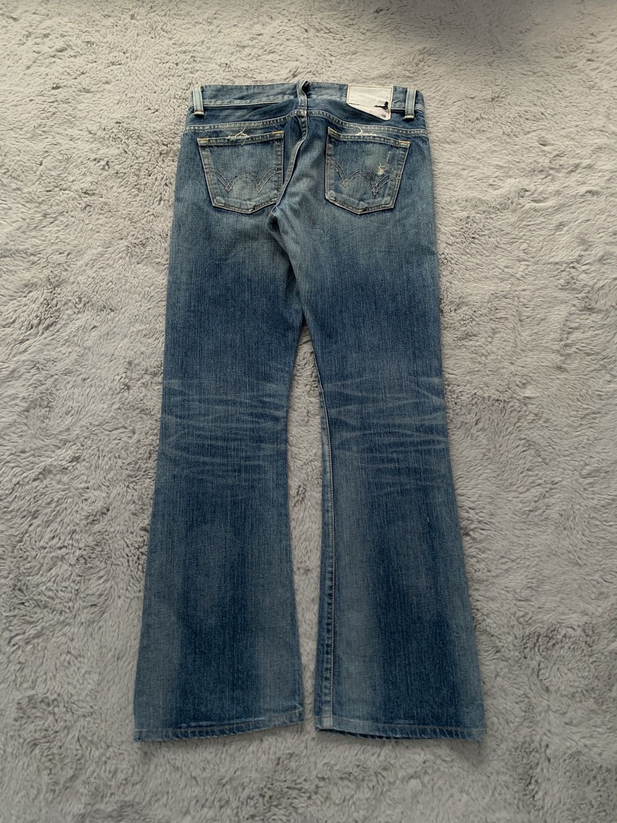Vintage Vintage 70s Edwin 503 Bootcut/Flared Jeans Distressed Grunge Size US 32 / EU 48 - 8 Thumbnail