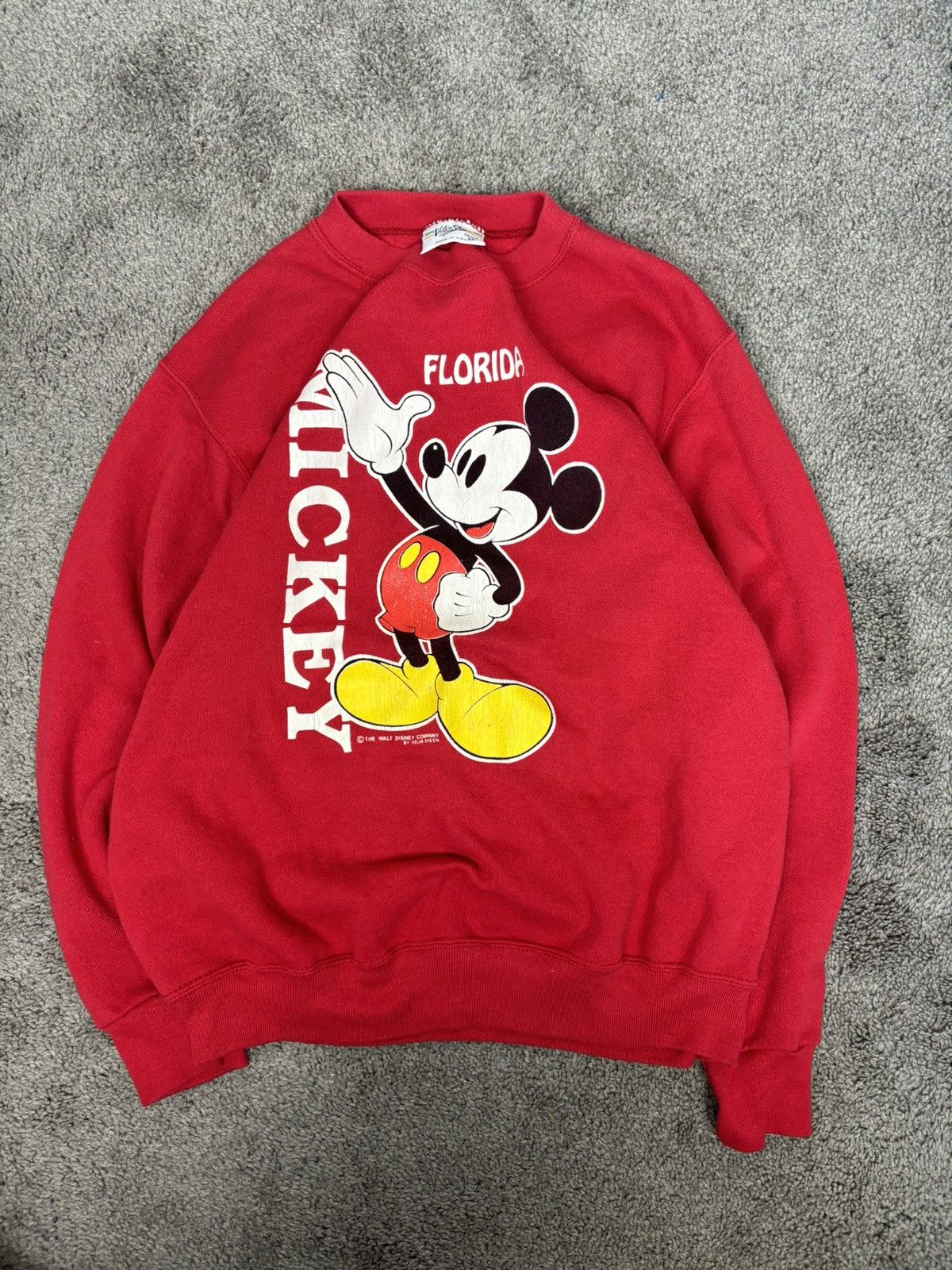 Disney Vintage 90s red mickey mouse crewneck Size US M / EU 48-50 / 2 - 1 Thumbnail
