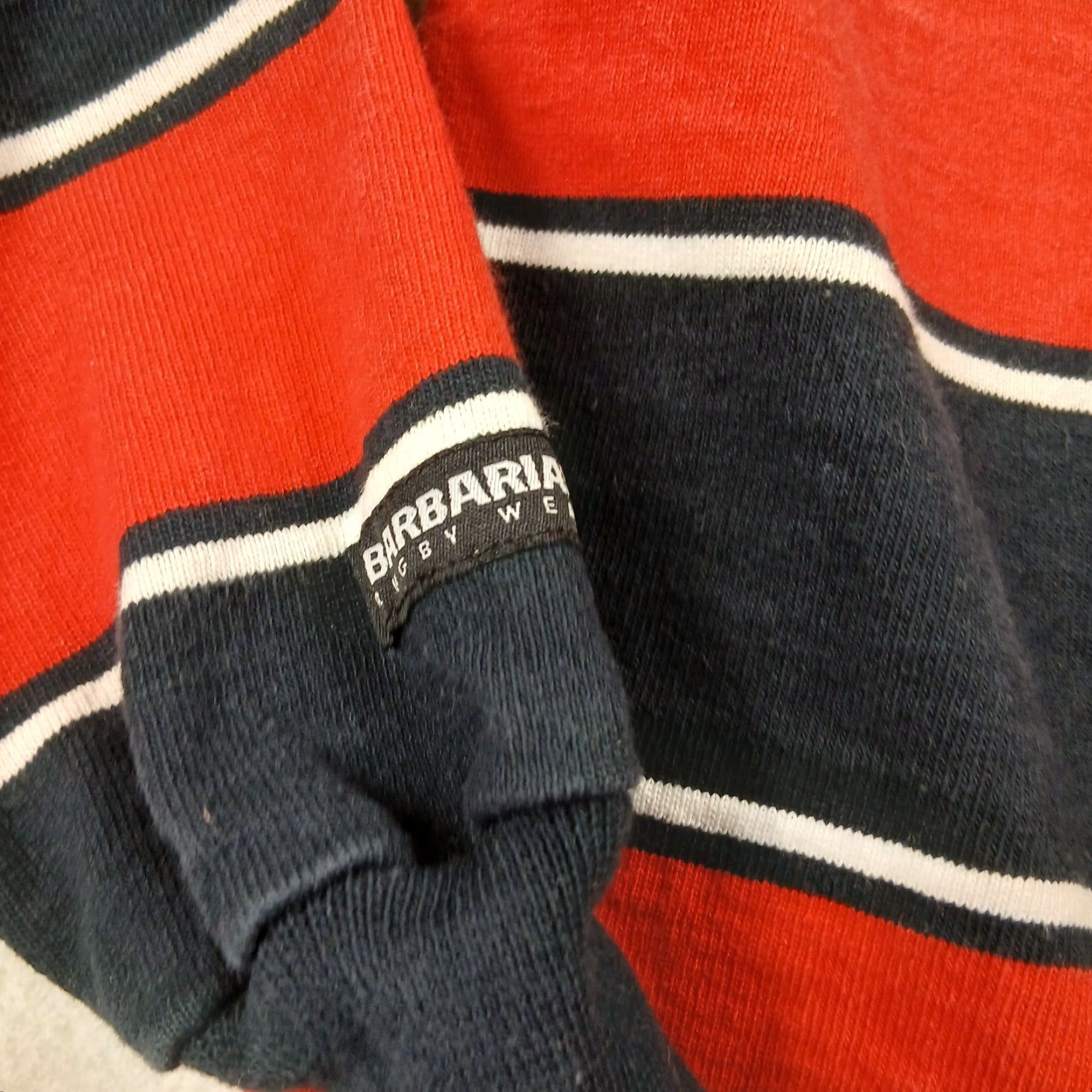 Barbarian **Red Black Striped Barbarian Rugby Polo Shirt Mens XS** User: Red Black Striped Barbarian Rugby Polo Shirt Mens XS Size US XS / EU 42 / 0 - 4 Thumbnail