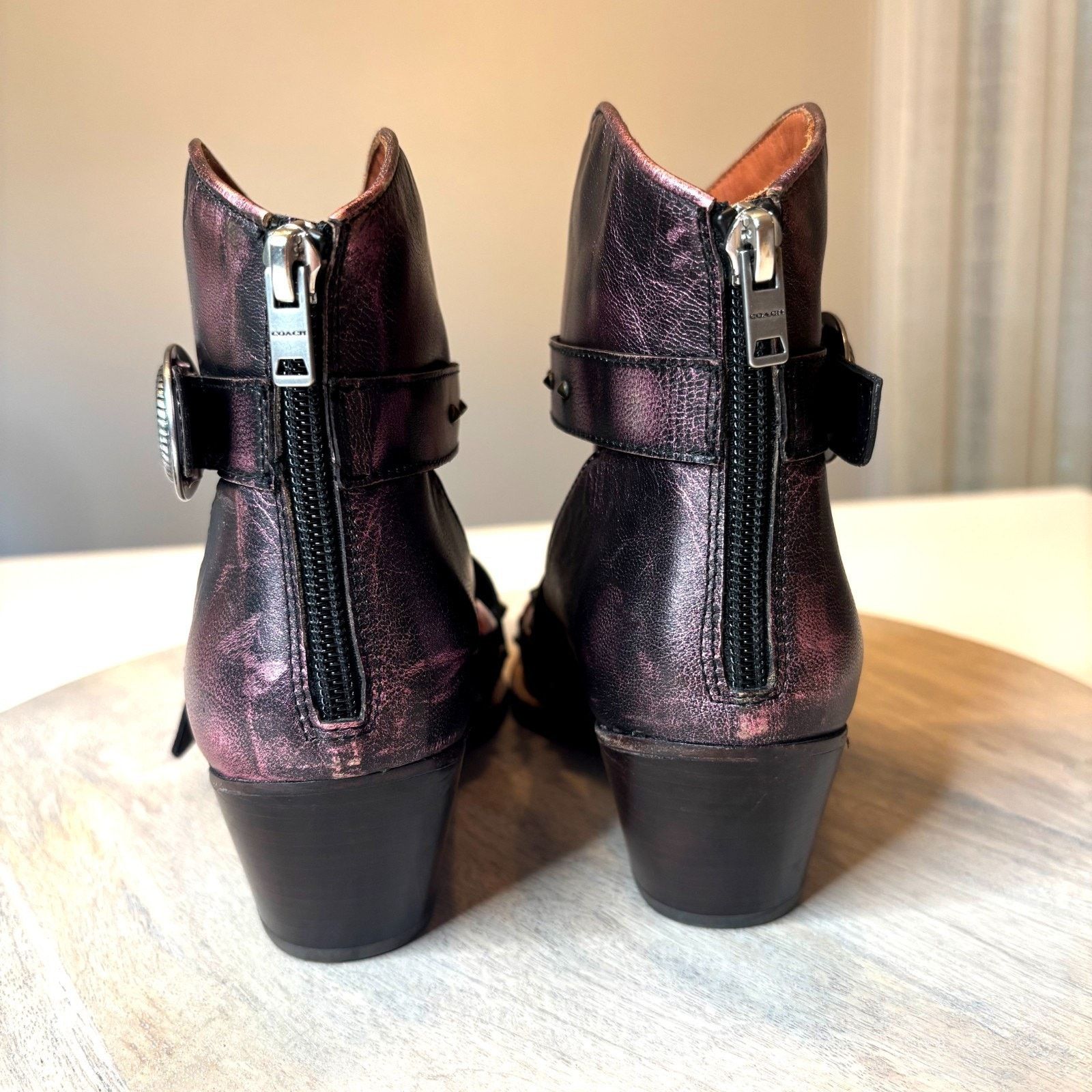 Coach Coach Cut Out Western Creeper Boots Metallic Purple Sz 7.5B Size US 7.5 / IT 37.5 - 9 Thumbnail