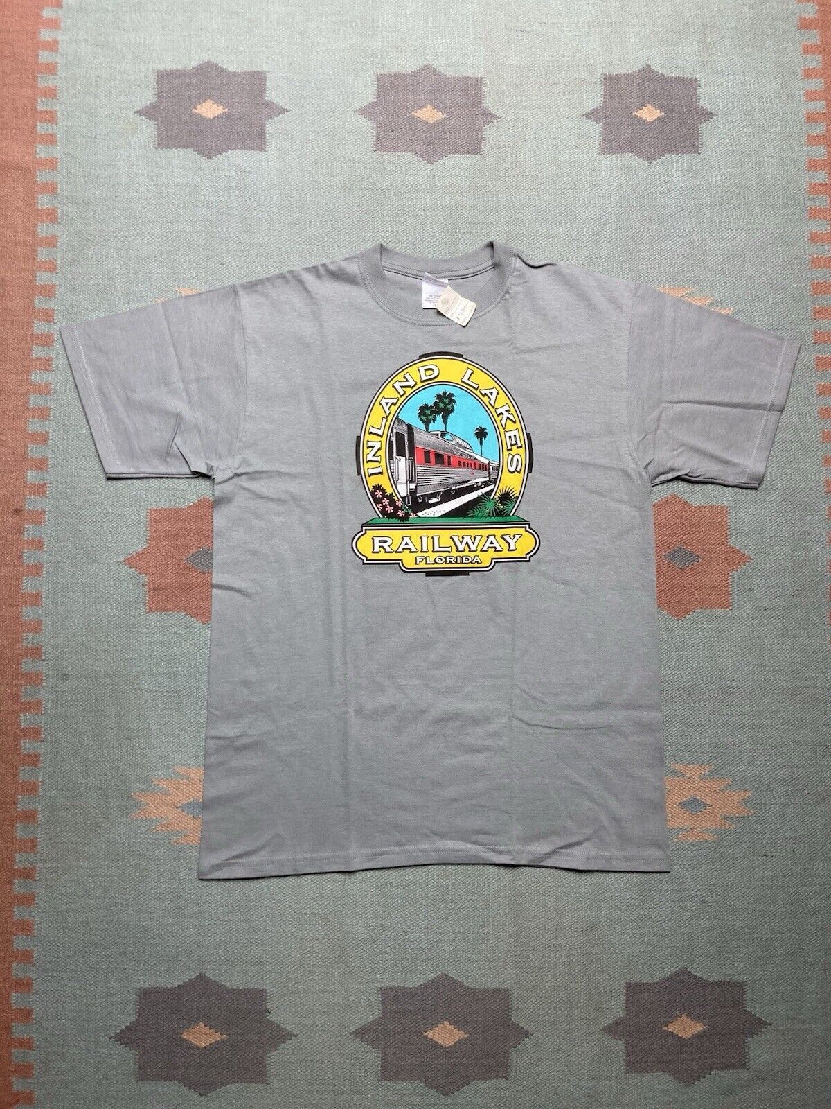 Anvil × Vintage NEW vintage graphic t shirt inland lakes railway florida L Size US L / EU 52-54 / 3 - 1 Thumbnail
