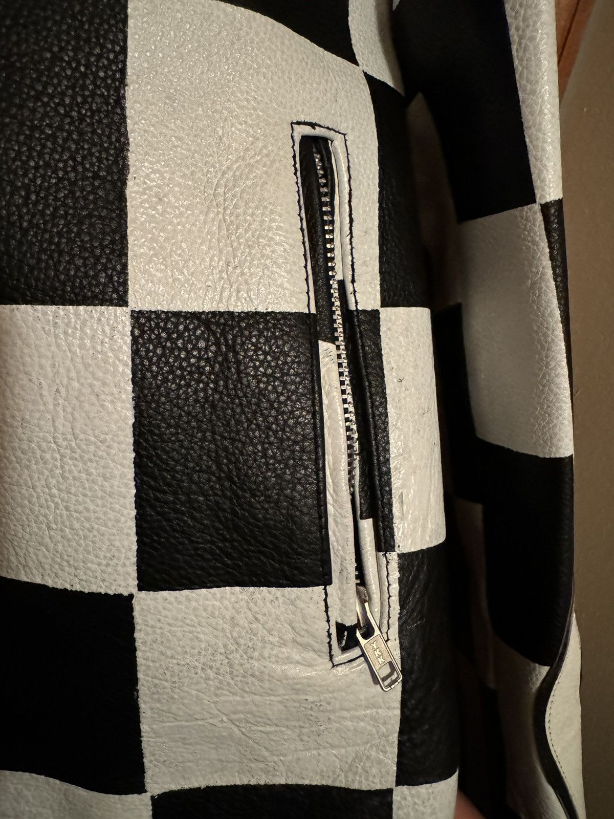 Ev Bravado E.V Bravado Checkerboard Leather Jacket Size US S / EU 44-46 / 1 - 5 Thumbnail
