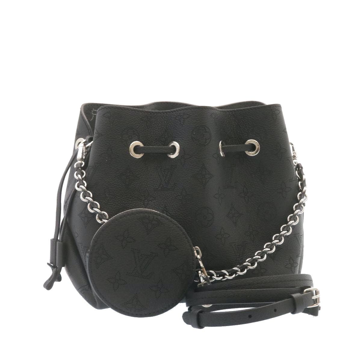 Louis Vuitton Monogram Mahina Bella Shoulder Bag Black M57070 Lv Auth 25402Am, Women's