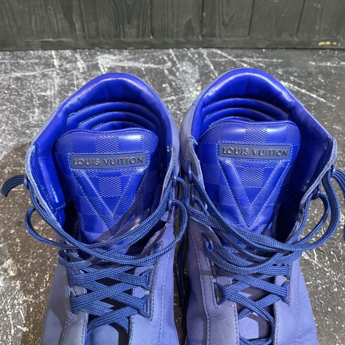 Louis Vuitton Louis Vuitton Blue Nubuck Leather Sneakers Size 8.5 Size US 8.5 / EU 41-42 - 21 Thumbnail