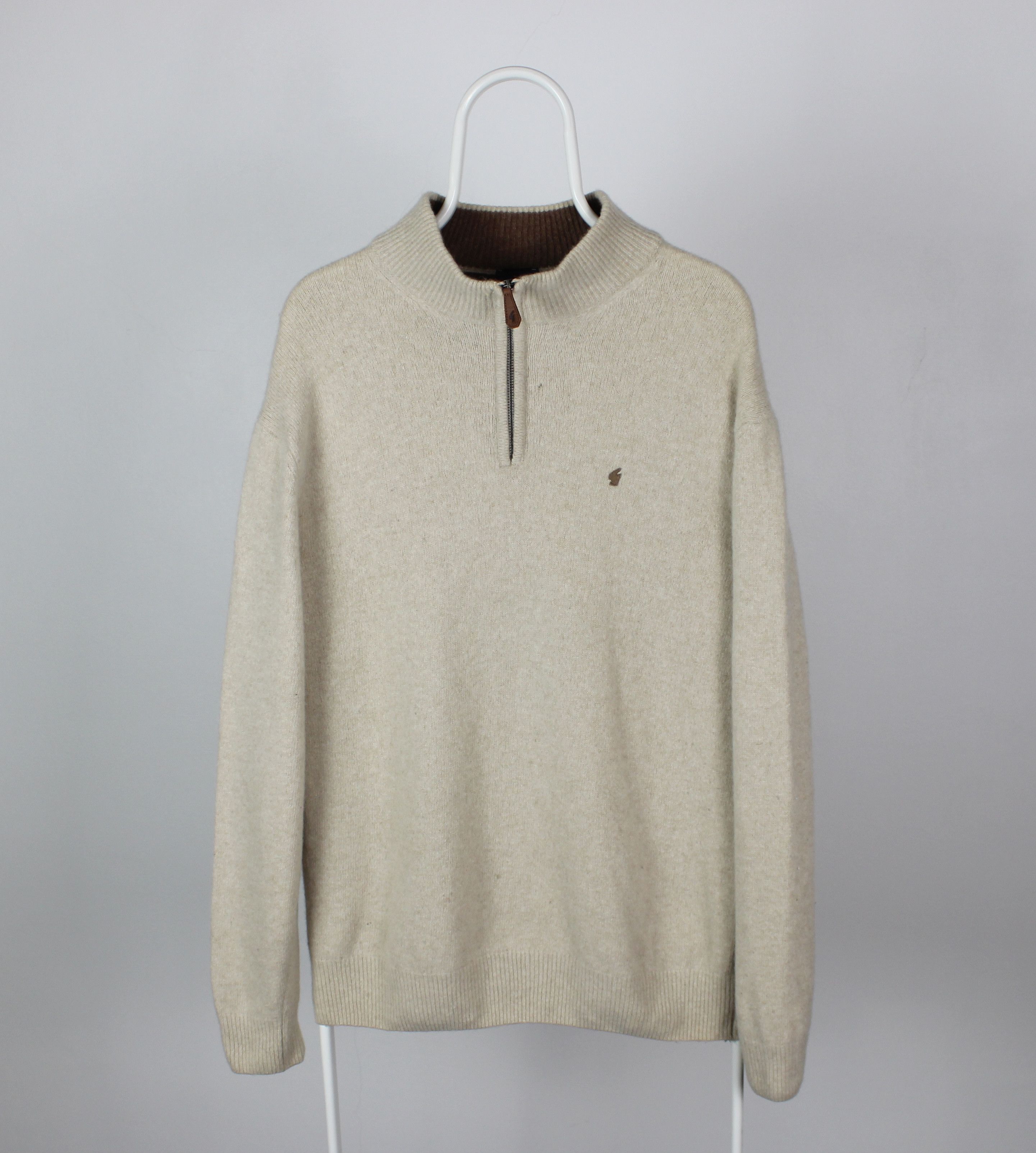 Gabicci Gabicci zip sweater beige pure wool Collezione True L XL Size US XL / EU 56 / 4 - 3 Thumbnail