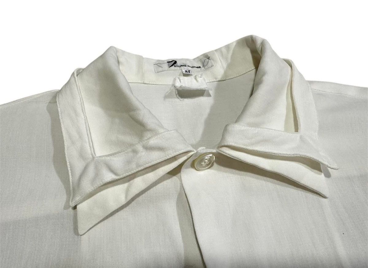 Designer × Japanese Brand 🔥Rare Vintage Giuliano Fujiwara Double Collar Rayon Shirt Size US M / EU 48-50 / 2 - 3 Thumbnail
