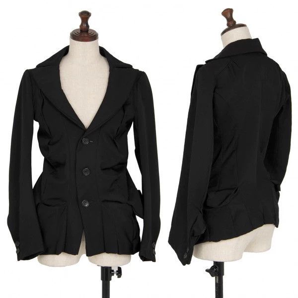 Comme des Garcons Comme des Garcons Retro black pleated coat top Size XS / US 0-2 / IT 36-38 - 1 Thumbnail