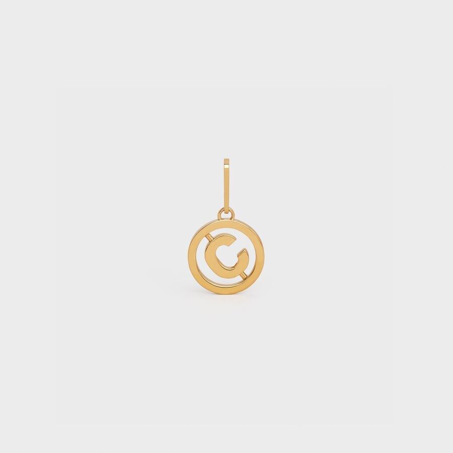 o1loc1c1124 Size:OS / Separables Swivel C Pendant in Golden