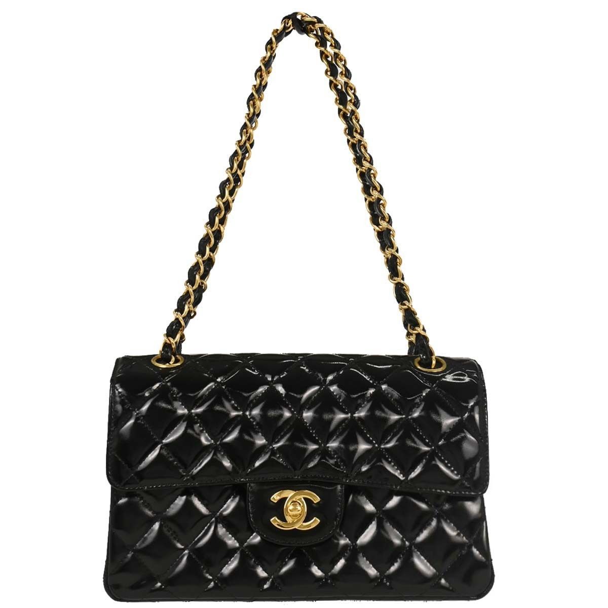 Chanel Chanel Vintage Double Sided Flap Bag Quilted Patent Size ONE SIZE - 1 Thumbnail