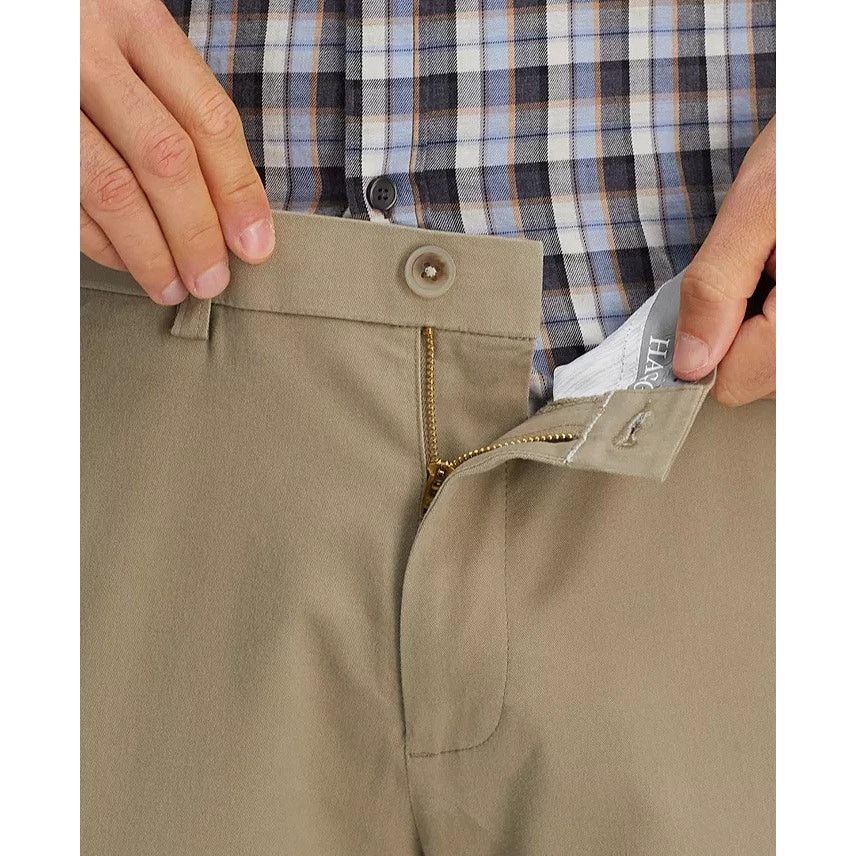 Haggar Haggar Men's Medium Khaki Soft Chino Dress Pants Size 36x32 Size US 36 / EU 52 - 4 Thumbnail