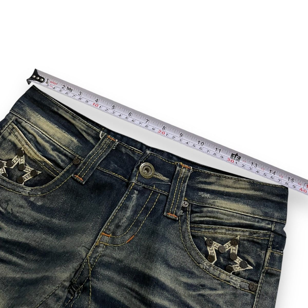 If Six Was Nine ORIGINAL CLASSIC FLARE LOLITA RUSTY DENIM (30×41) Size US 30 / EU 46 - 10 Thumbnail