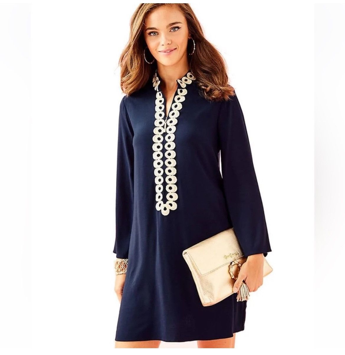 Lilly Pulitzer Lilly Pulitzer Gracelynn Mini Dress 3/4 Sleeve A-line Tunic Size M / US 6-8 / IT 42-44 - 3 Thumbnail
