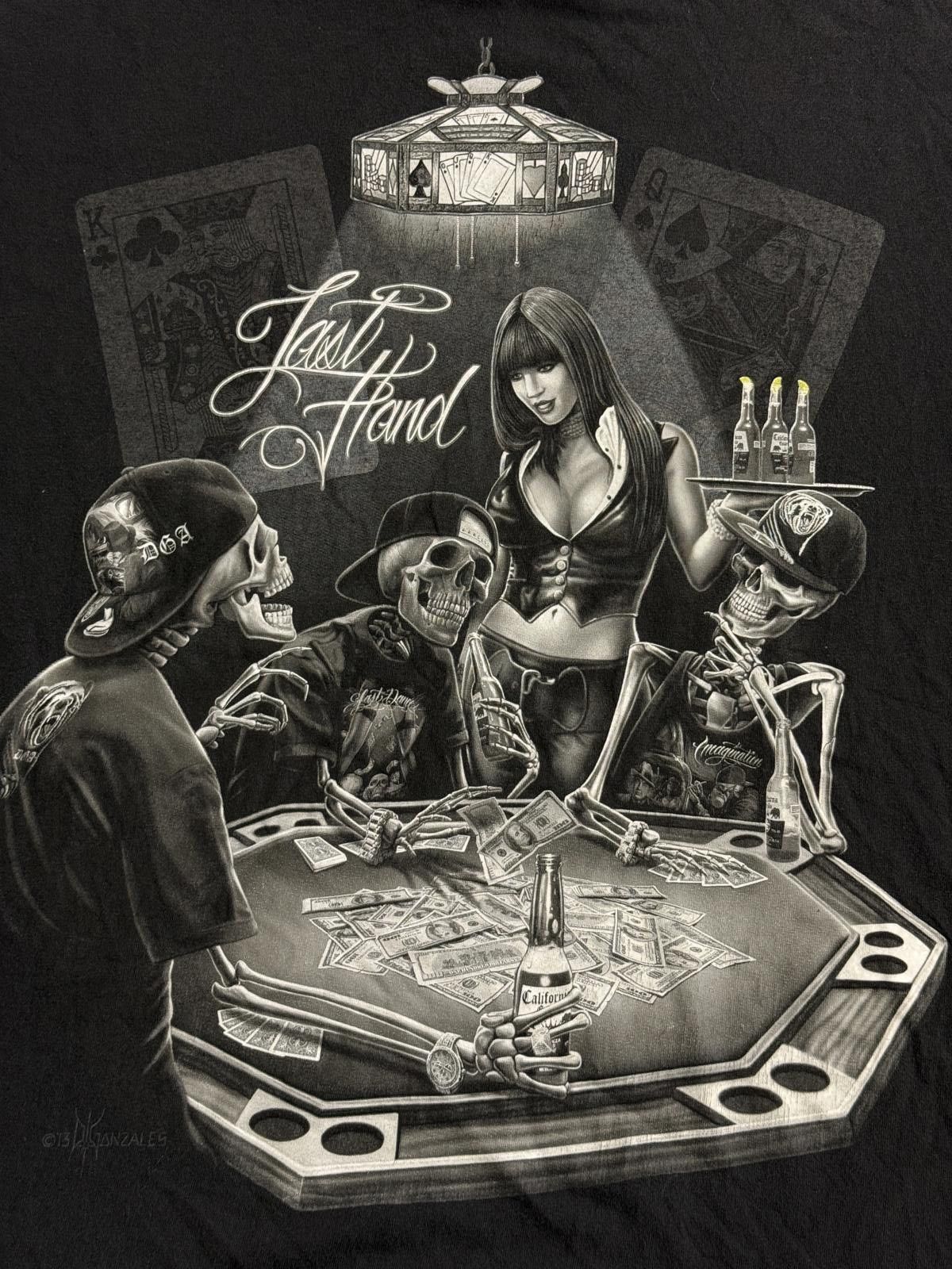 Other Chicano Poker Table Street Art T-shirt David Gonzalez DGA XL Size US XL / EU 56 / 4 - 5 Thumbnail