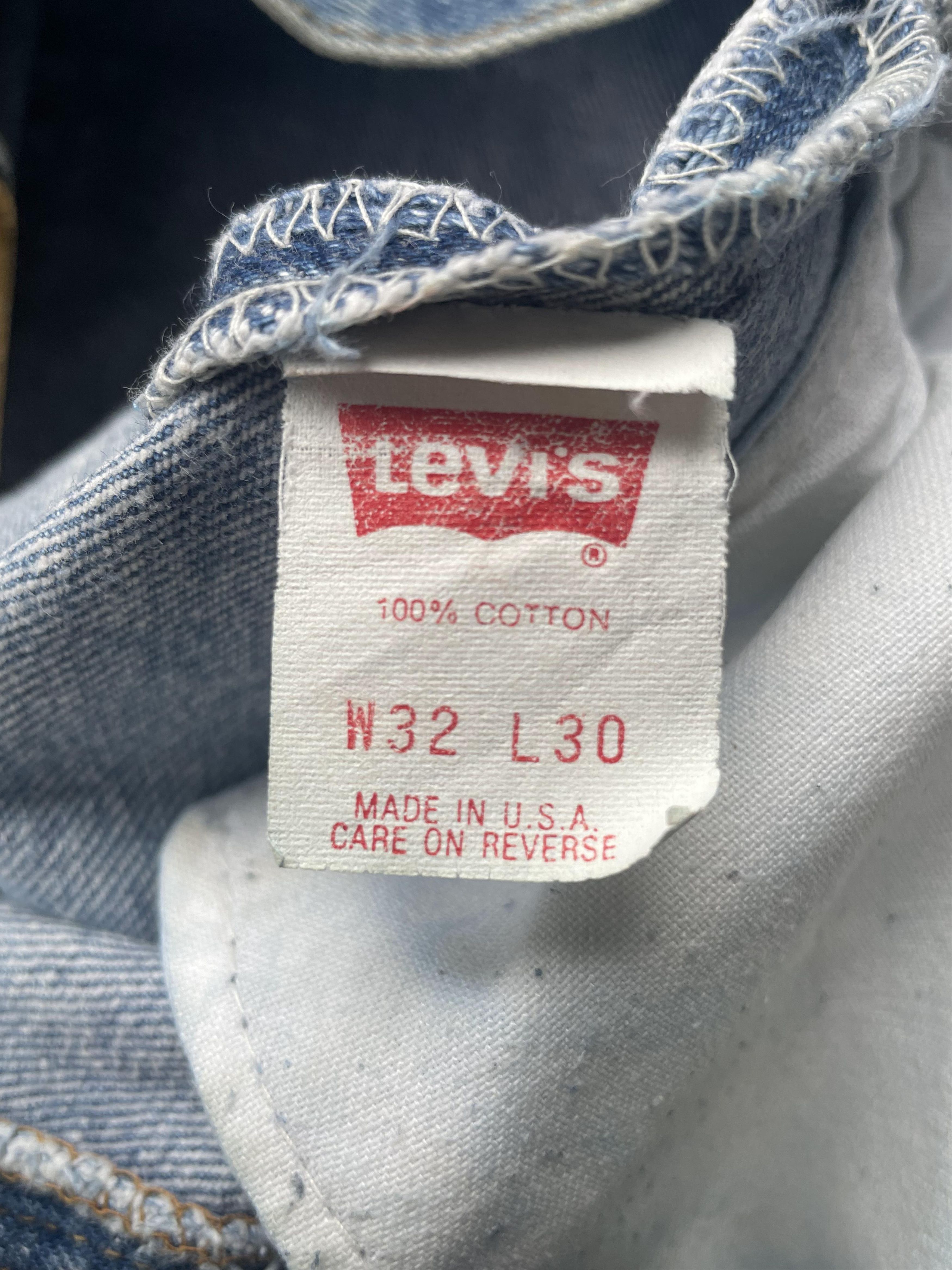 Levi's Vintage 1991 Levis 501 e Stone Wash Faded Denim Size US 32 / EU 48 - 7 Thumbnail
