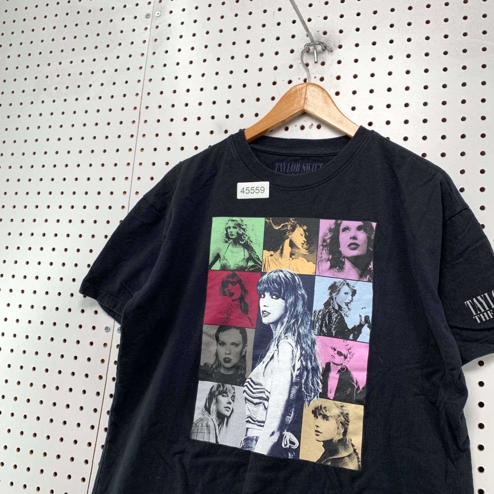 Vintage Taylor Swift T Shirt Mens Medium Black The Eras Tour Graphic Pop Music Size US M / EU 48-50 / 2 - 4 Thumbnail