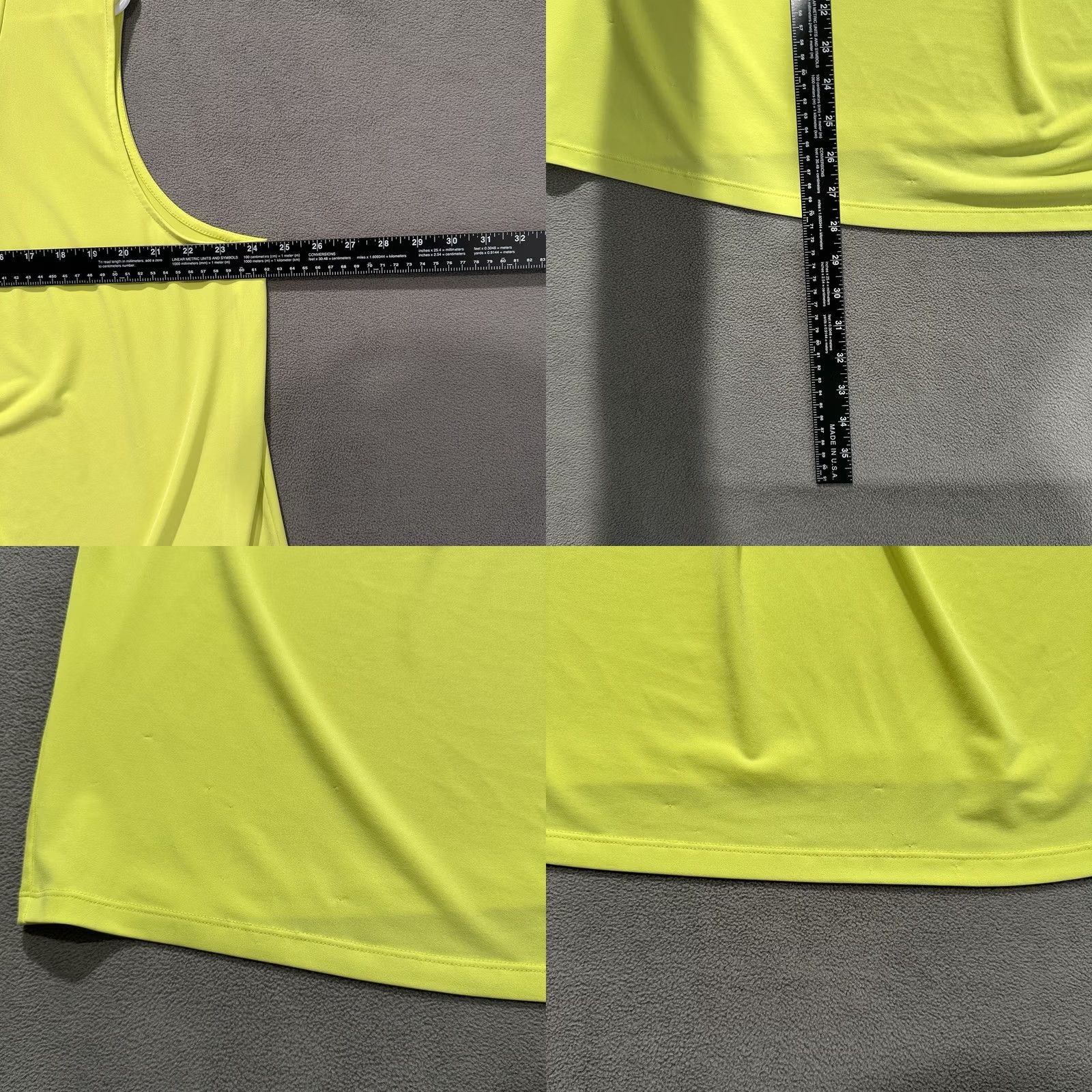Calvin Klein Calvin Klein Blouse Womens 2X Neon Yellow Twist Neck Top Sleeveless Stretch GUC Size XXL / US 16-18 / IT 52-54 - 8 Thumbnail