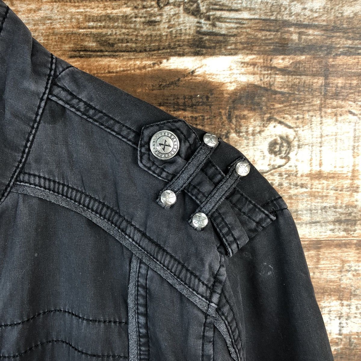 Vintage DLL X Black seditionaries punk bikers Jacket #A2555 Size US M / EU 48-50 / 2 - 10 Thumbnail