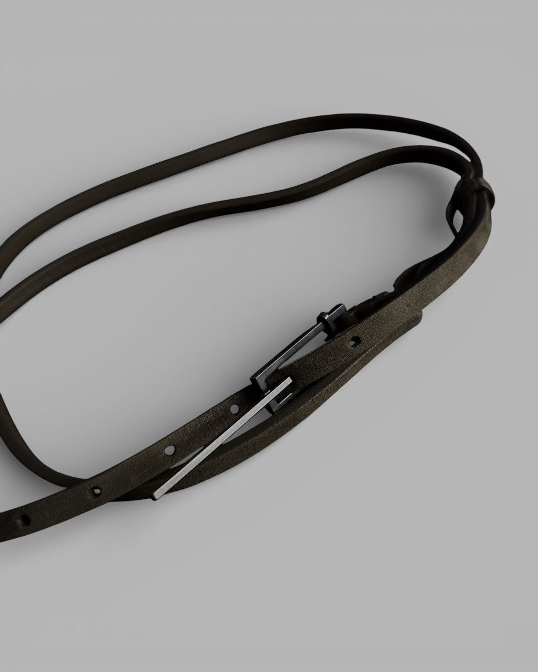 Haider Ackermann Haider Ackermann Double Wrap Thin Designer Leather Belt Size ONE SIZE - 9 Thumbnail