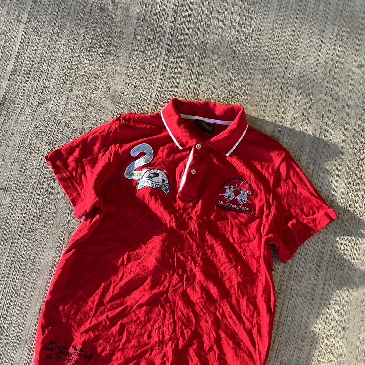 Vintage La Martina Vintage Big Logo Polo T-Shirt Size US L / EU 52-54 / 3 - 2 Thumbnail