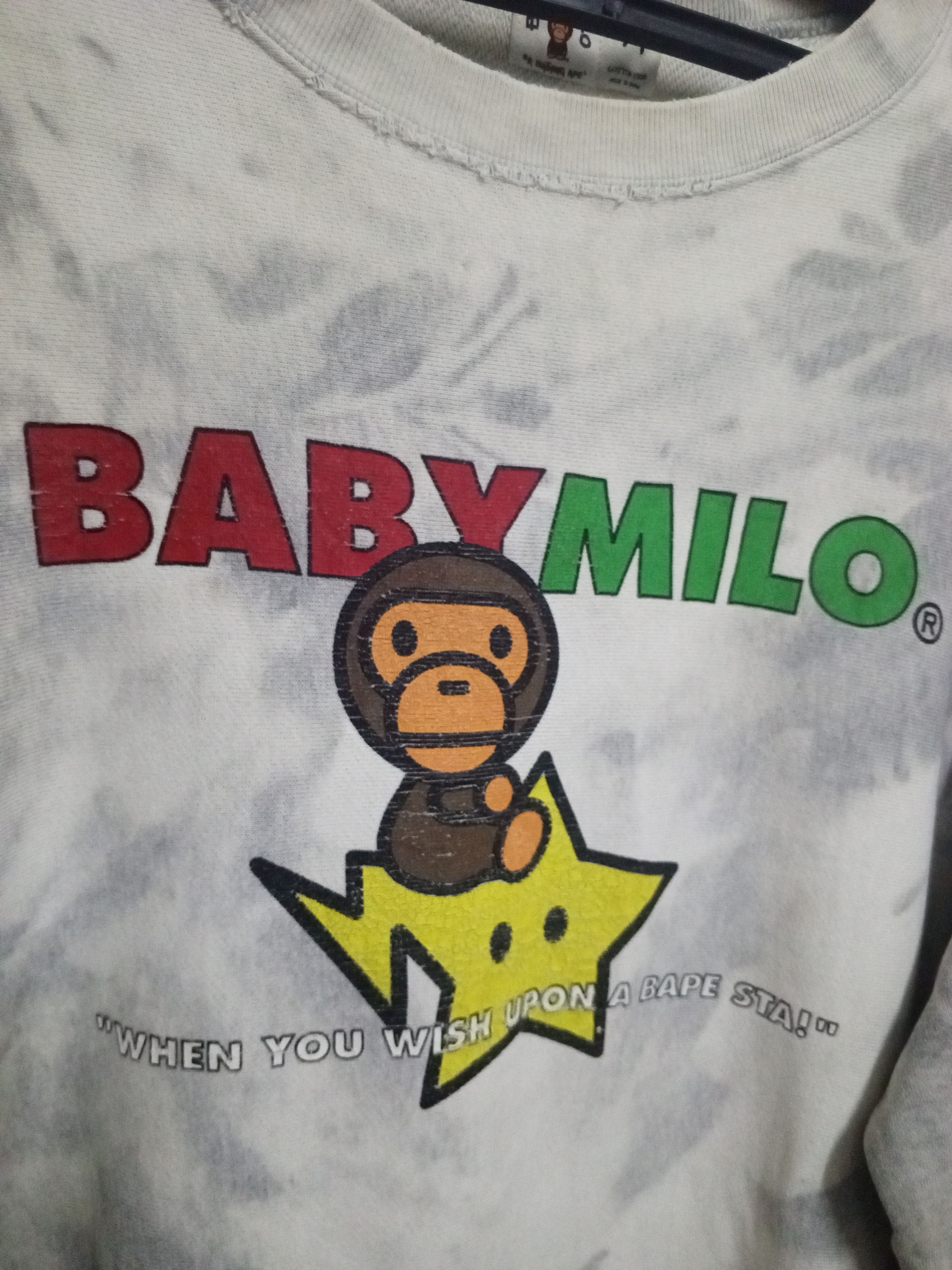 Bape BABY MILO STAR ×BAPE TAI DAI SWEATSHIRT Size US L / EU 52-54 / 3 - 9 Thumbnail