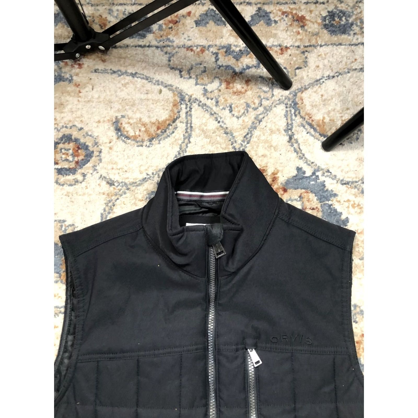 Orvis VINTAGE Orvis Mens Vest M Black Quilted Insulated Full Zip Chest Pocket Size US M / EU 48-50 / 2 - 2 Thumbnail
