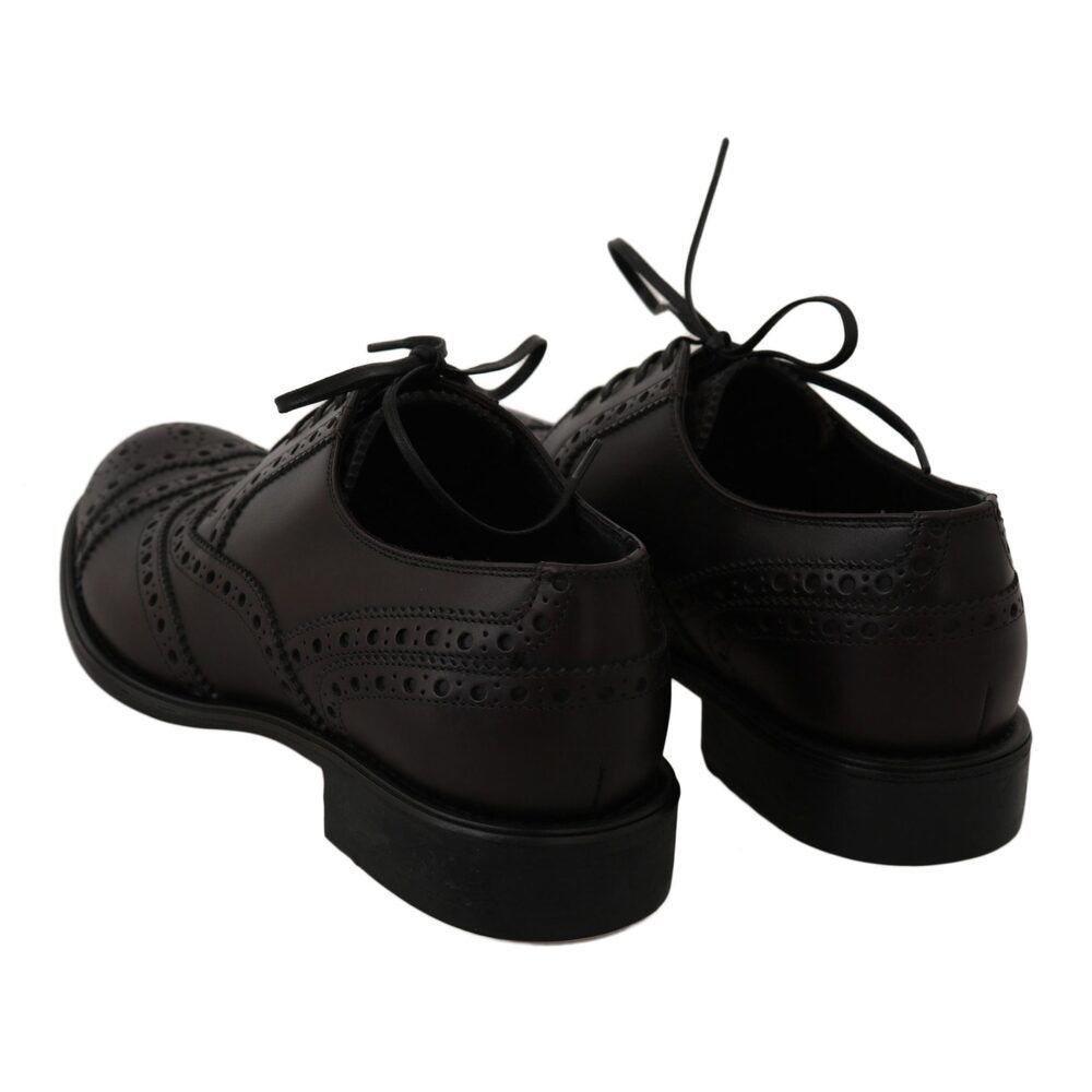 Dolce & Gabbana Dolce & Gabbana Elegant Bordeaux Wingtip Derby Dress Shoes Size US 6 / EU 39 - 4 Thumbnail