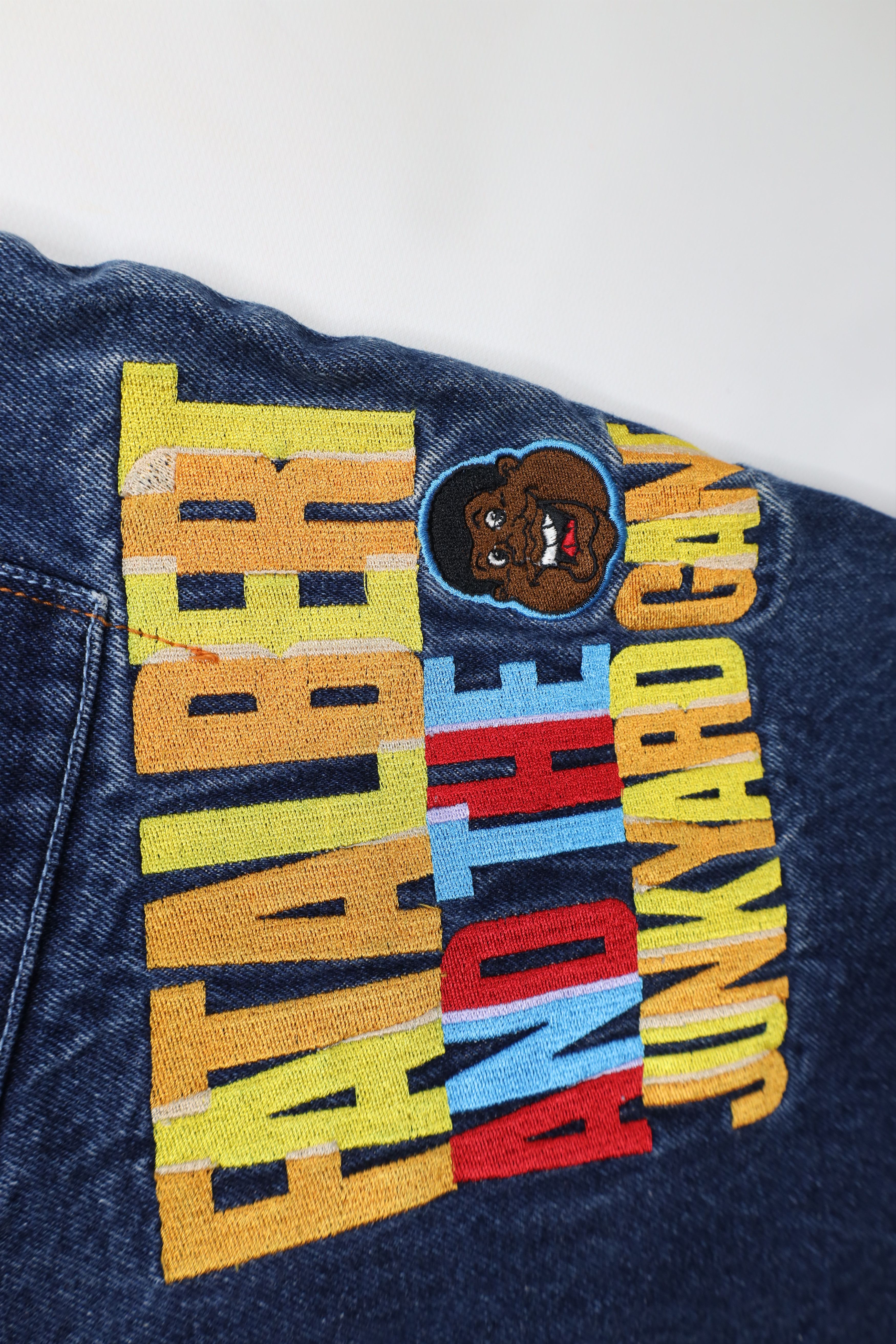Fubu Vintage 90s Y2K FUBU and the Junkyard Gang Denim Shorts Size US 34 / EU 50 - 15 Thumbnail