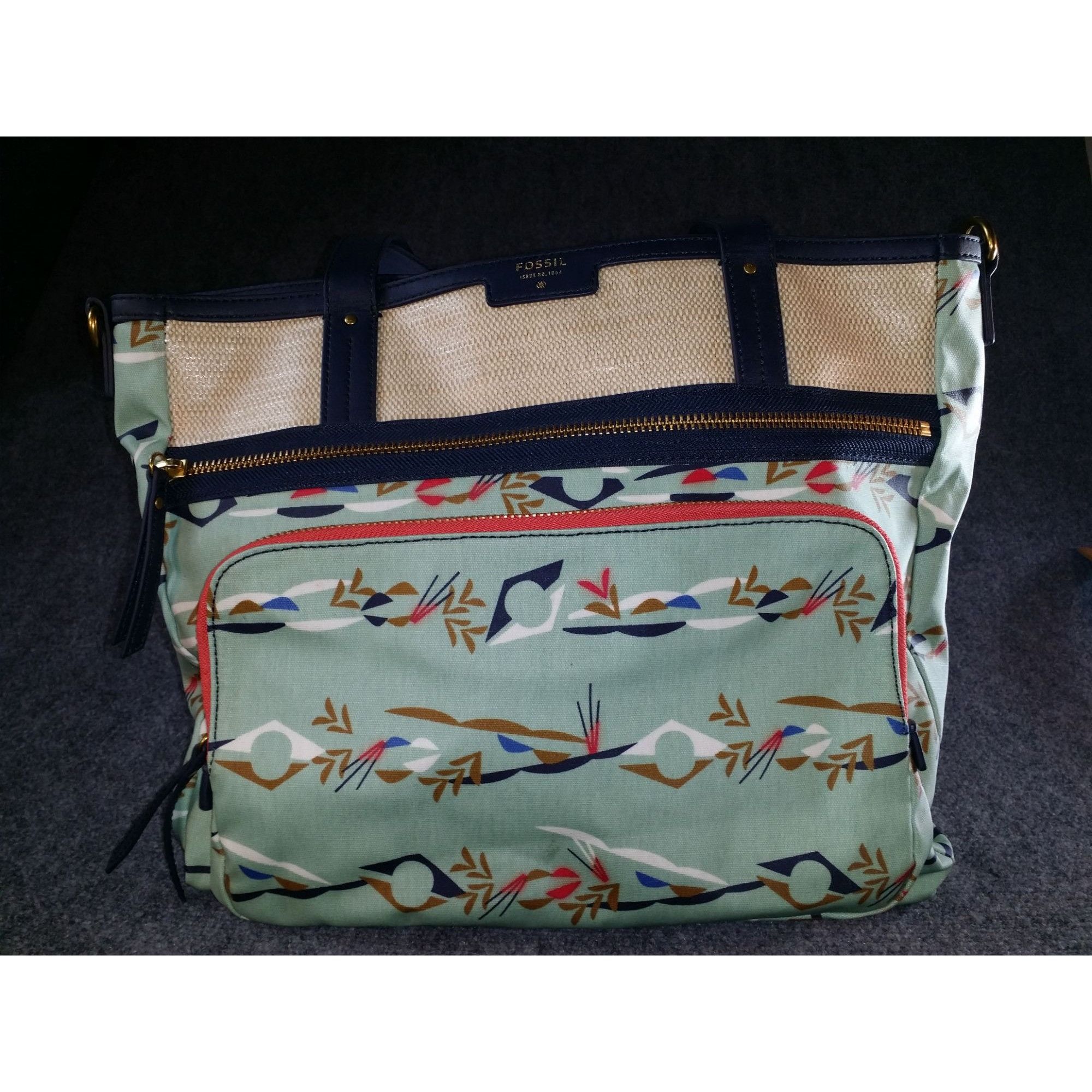 Fossil Fossil Shoulder Bag Women Mint Green Graphic Print Large Eve Size ONE SIZE - 1 Thumbnail