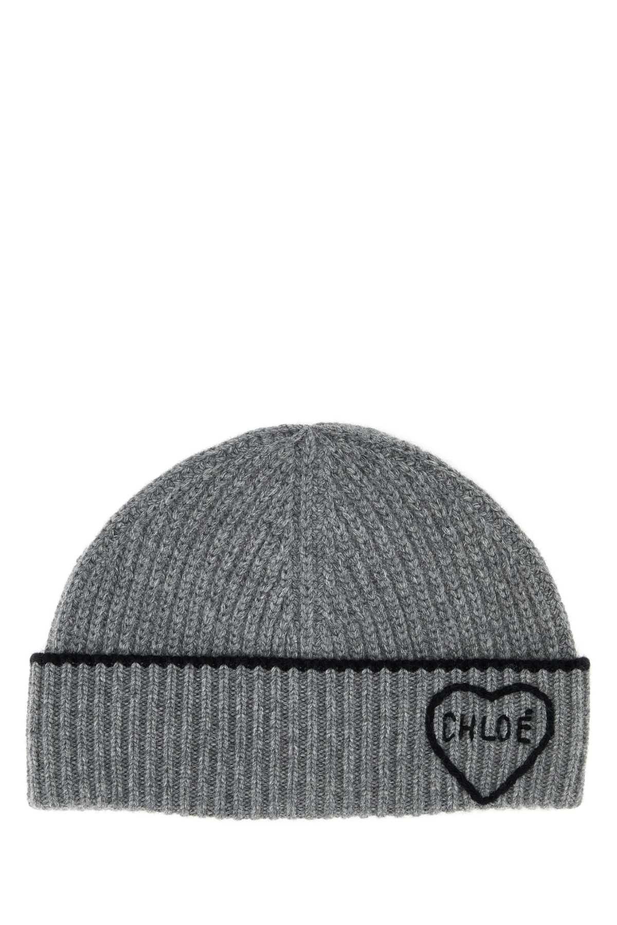 Chloe Grey Wool Blend Beanie Hat Size ONE SIZE - 1 Thumbnail