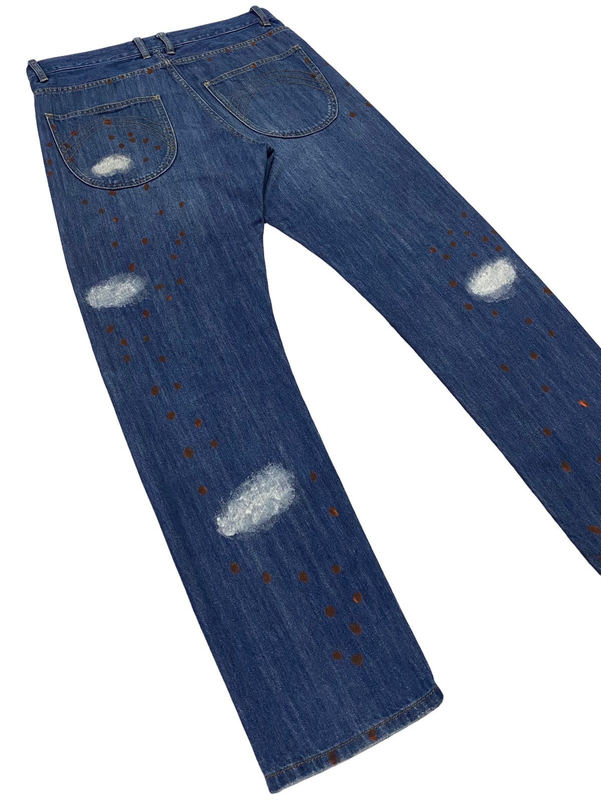 Issey Miyake Tsumori Chisato By Issey Miyake All Over Painted Art Denim Size US 31 - 19 Thumbnail