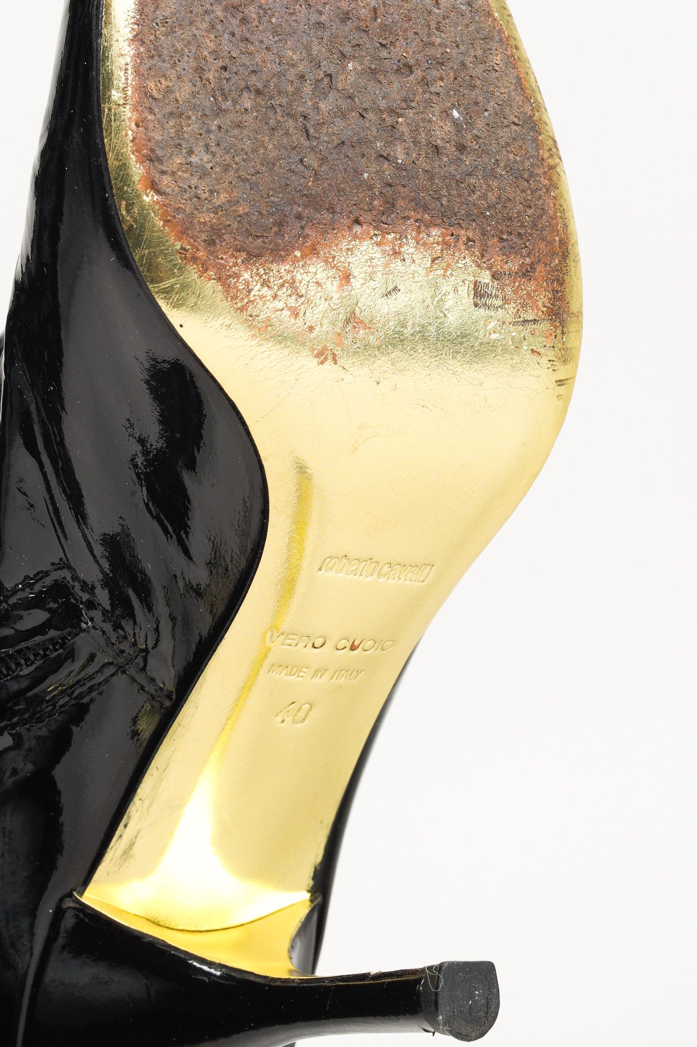 Roberto Cavalli Roberto Cavalli Patent Leather Snake-Heads Stiletto Boot Size US 9.5 / IT 39.5 - 12 Thumbnail