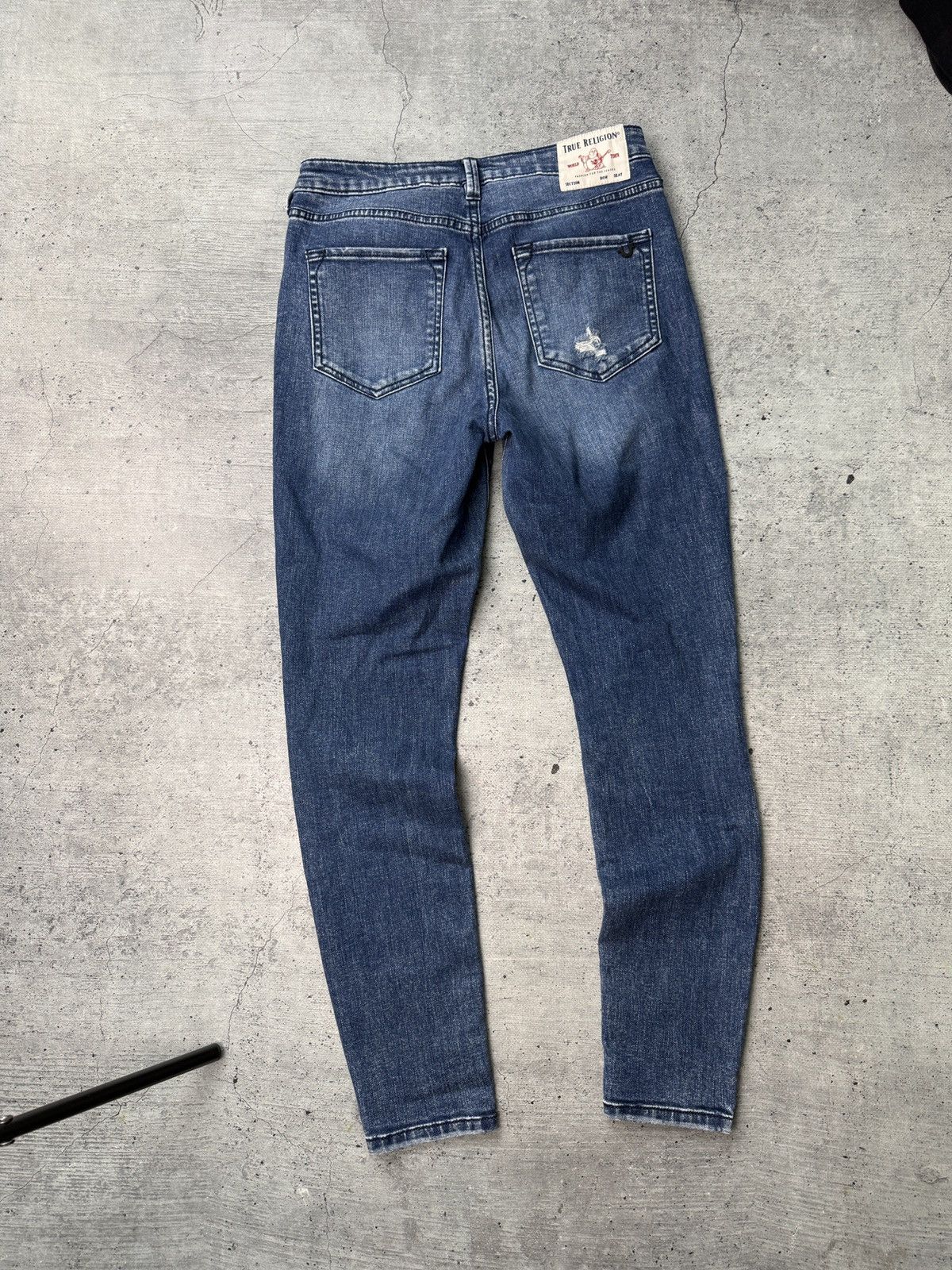 True Religion Vintage True Religion Skinny Big T Red Stitch Denim Jeans 28 Size US 28 / EU 44 - 2 Thumbnail