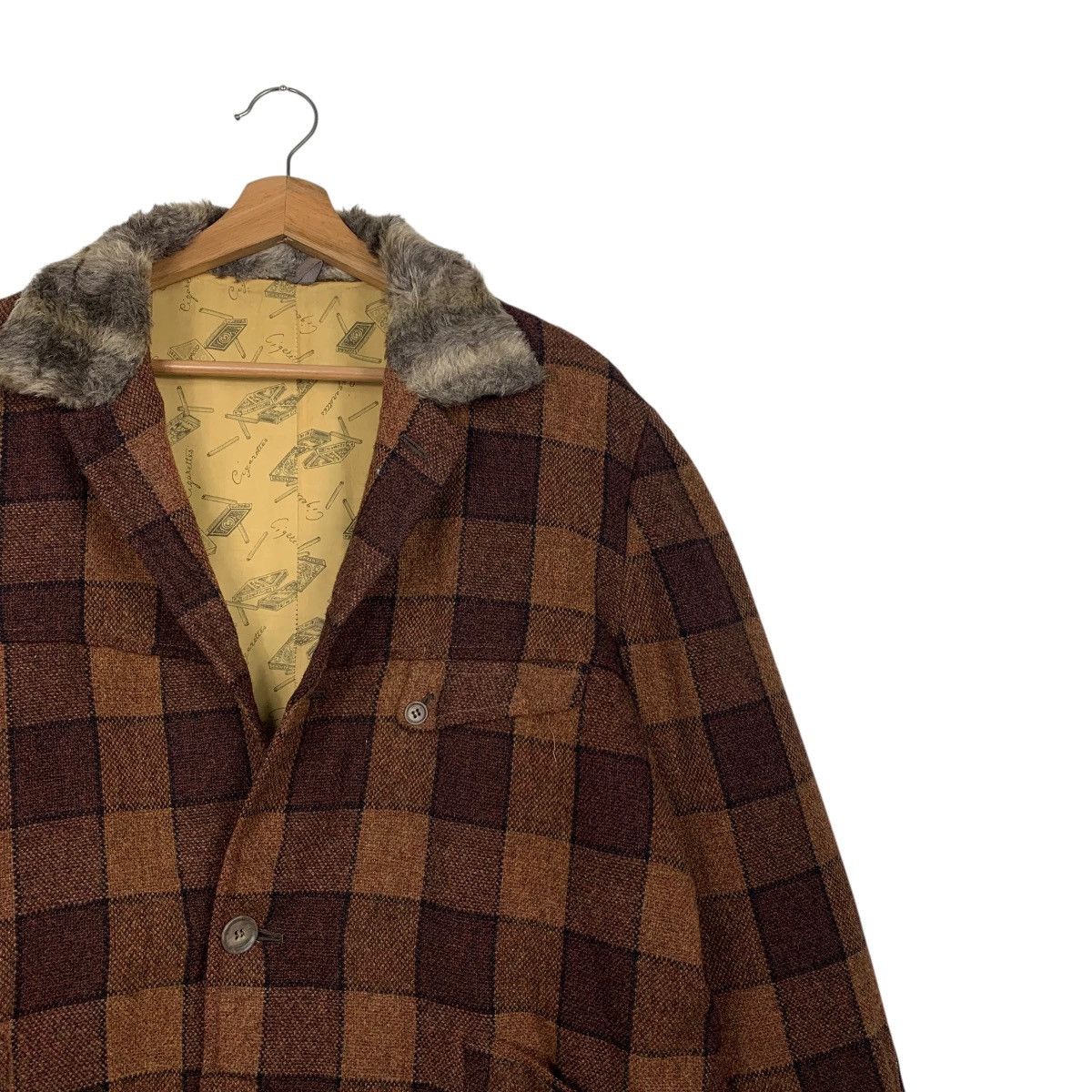 Vintage Vintage 80’s Classic Retro Checked Wool Jacket #2868-C129 Size US L / EU 52-54 / 3 - 4 Thumbnail