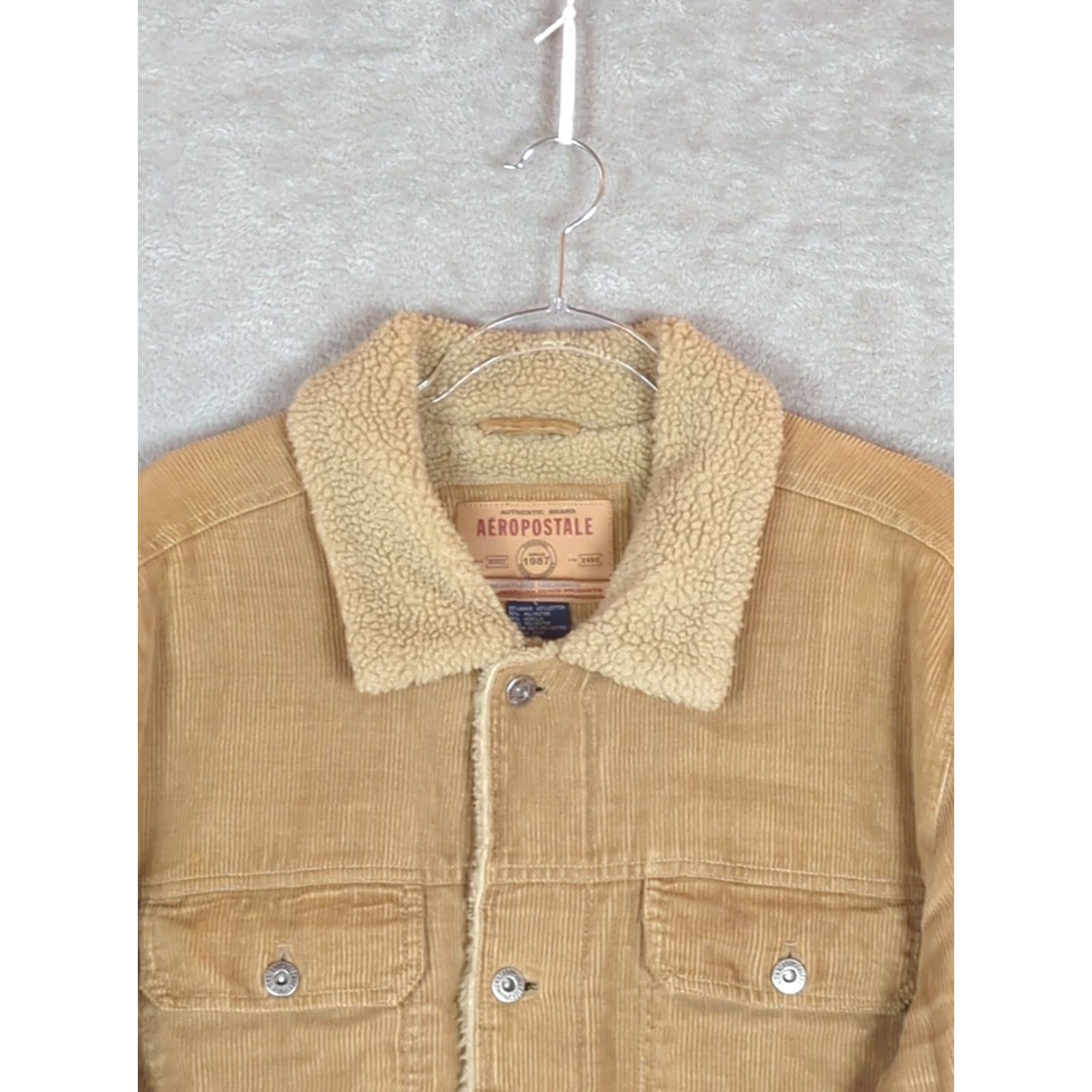 Vintage VINTAGE Aeropostale Jacket Mens L Brown Corduroy Sherpa Lined Trucker Jacket Size US L / EU 52-54 / 3 - 3 Thumbnail