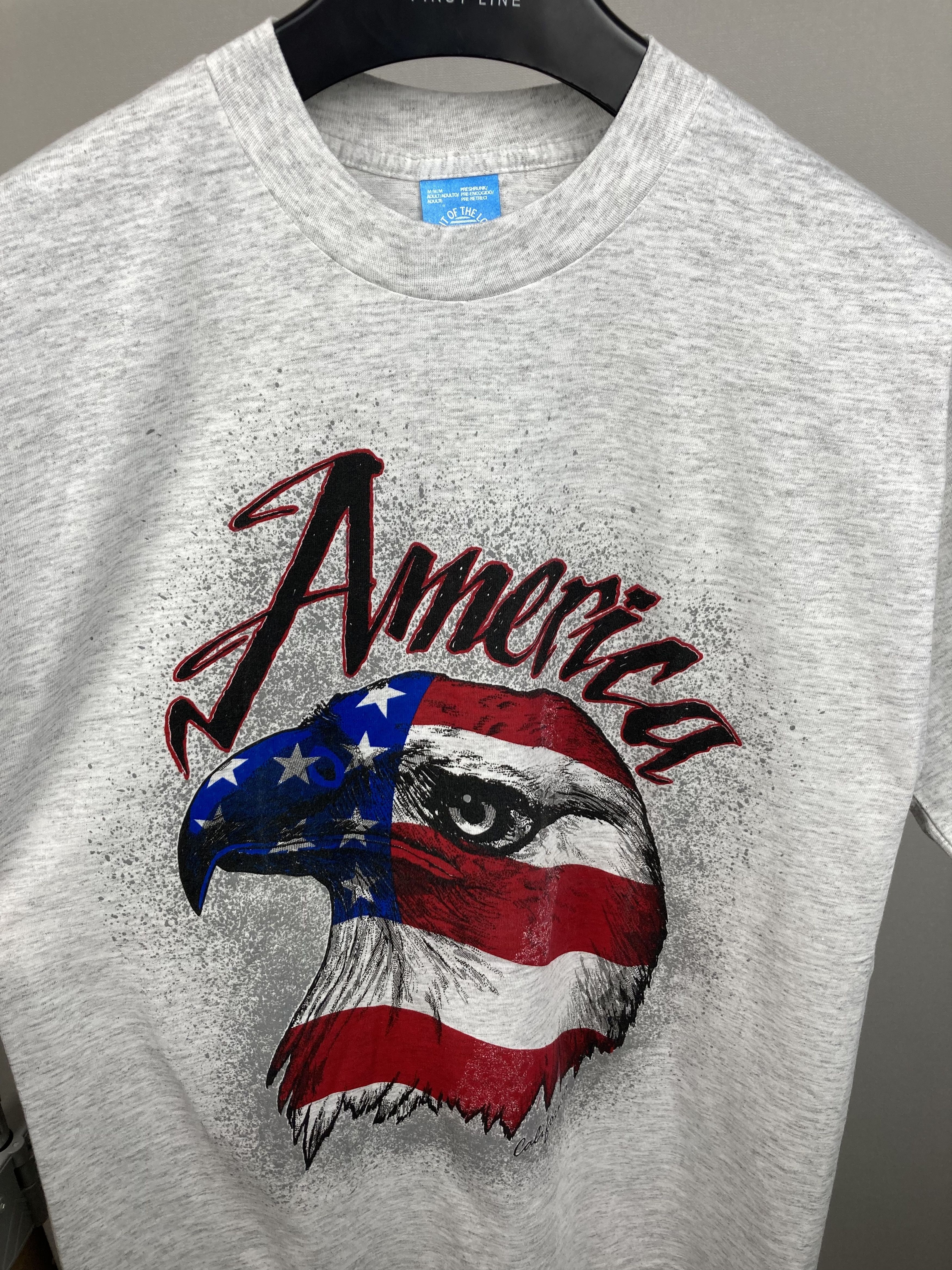 Fruit Of The Loom 1980's USA Eagle&Flag Frui Of The Loom Single Stitch Tee Size US M / EU 48-50 / 2 - 3 Thumbnail