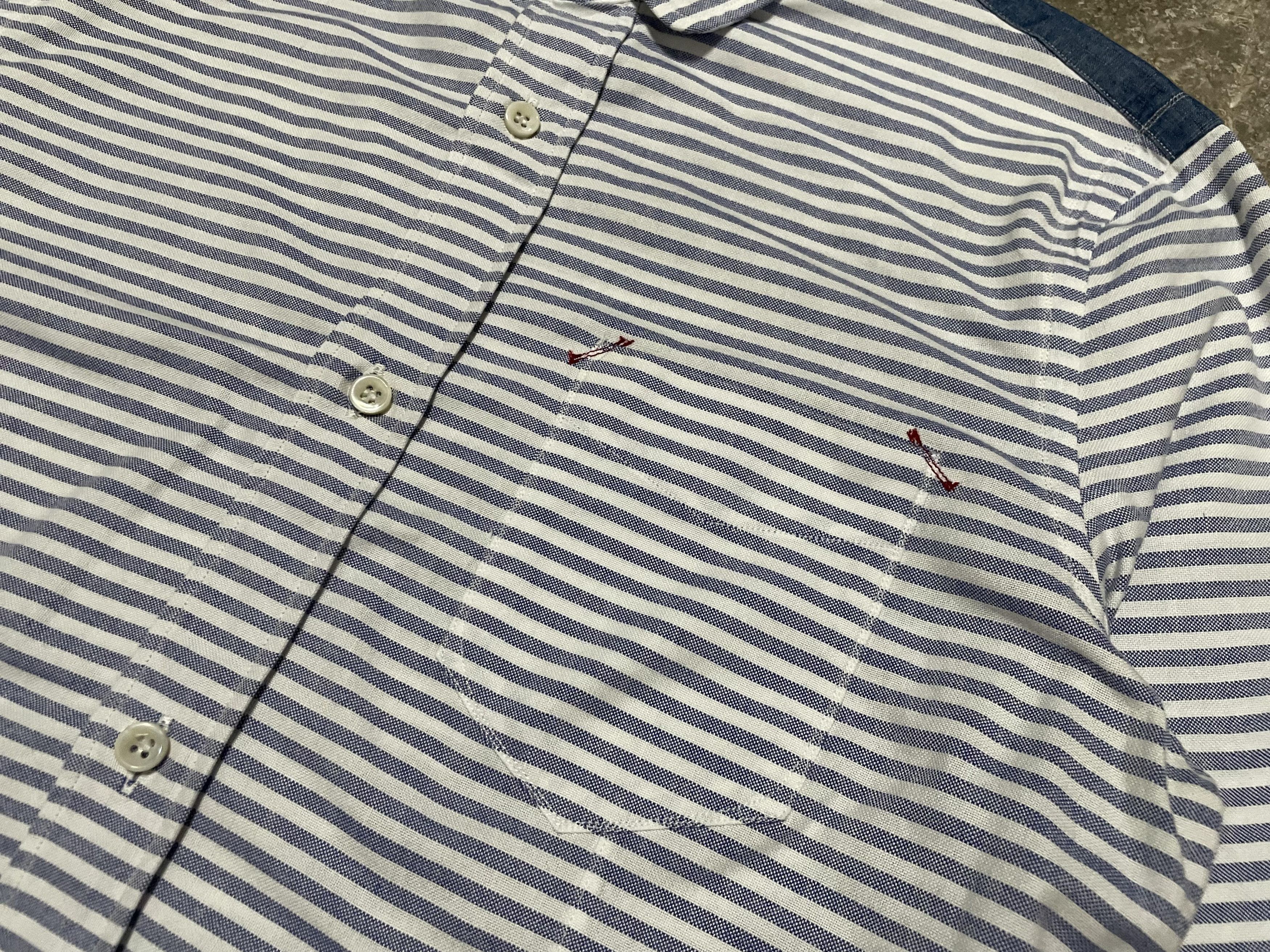 Junya Watanabe Junya Watanabe Man - CDG - Stripe Polo Button Up - AD2010 Size US S / EU 44-46 / 1 - 4 Thumbnail