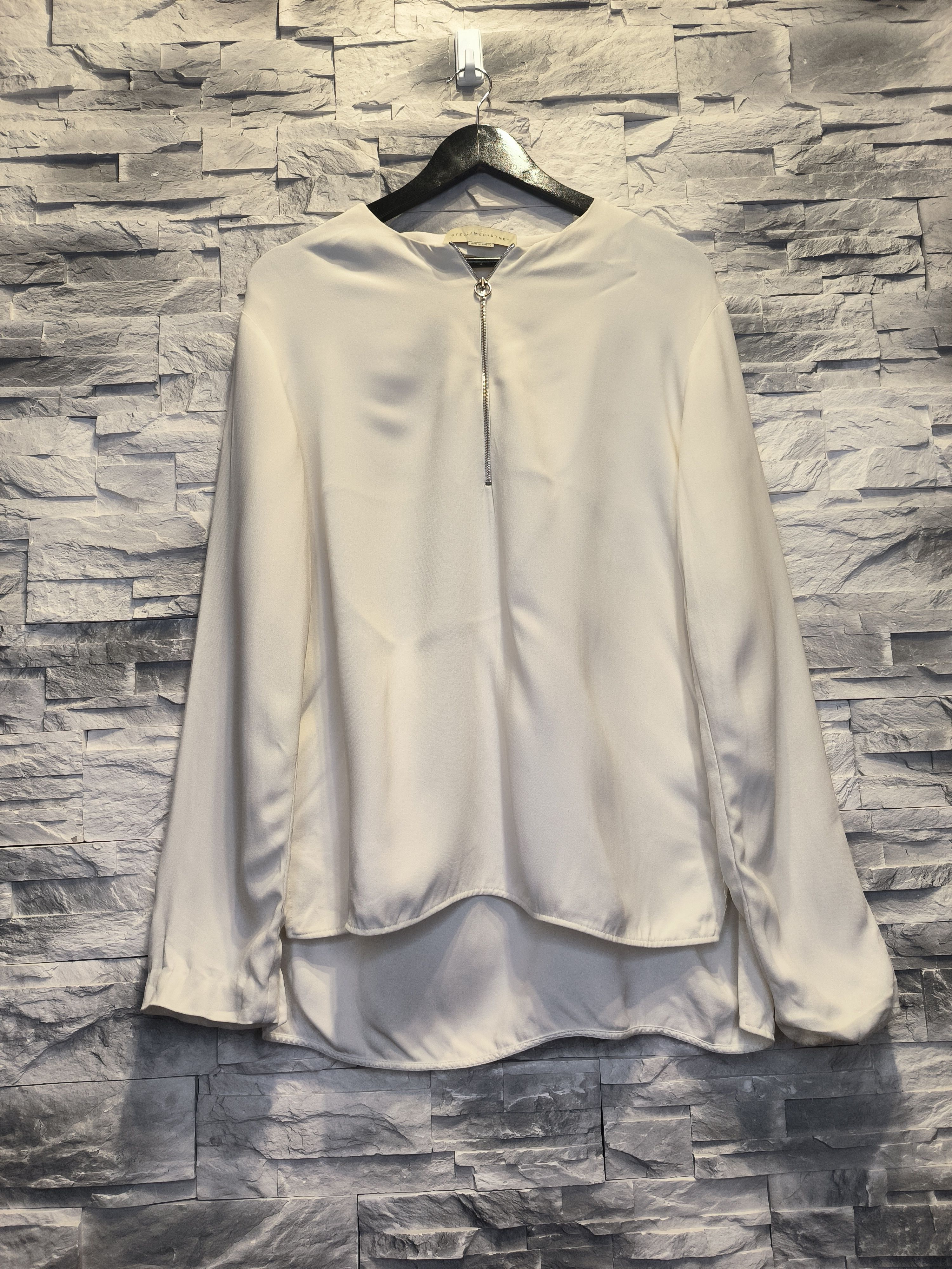 Stella McCartney Stella McCartney Long Sleeve Shirt Blouse White Basic Size L / US 10 / IT 46 - 1 Thumbnail