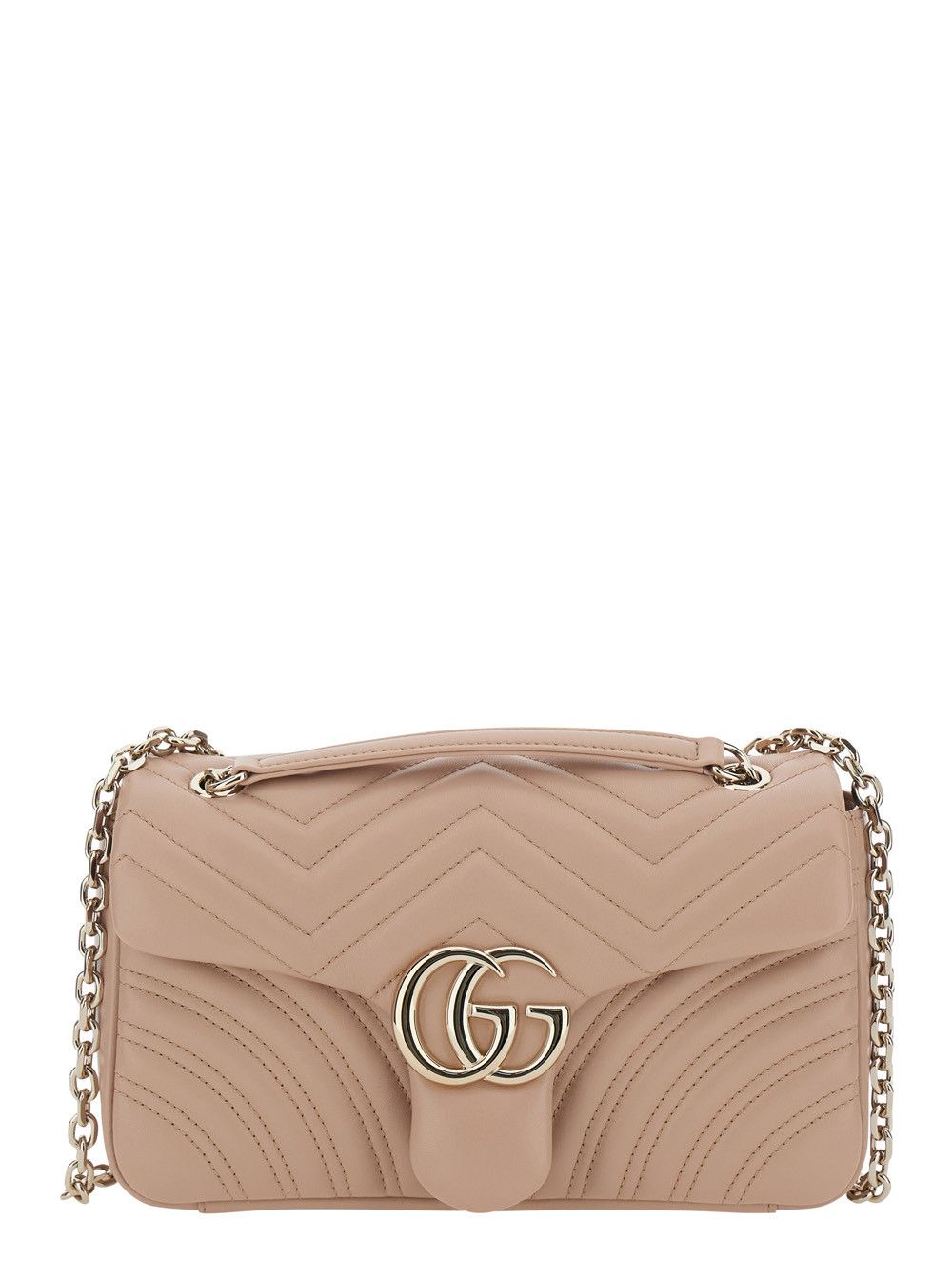 Gucci GG Marmont Shoulder Bag with Adjustable Chain Strap and GG Plaque on Front in Pink Leather for Women Size ONE SIZE - 1 Thumbnail
