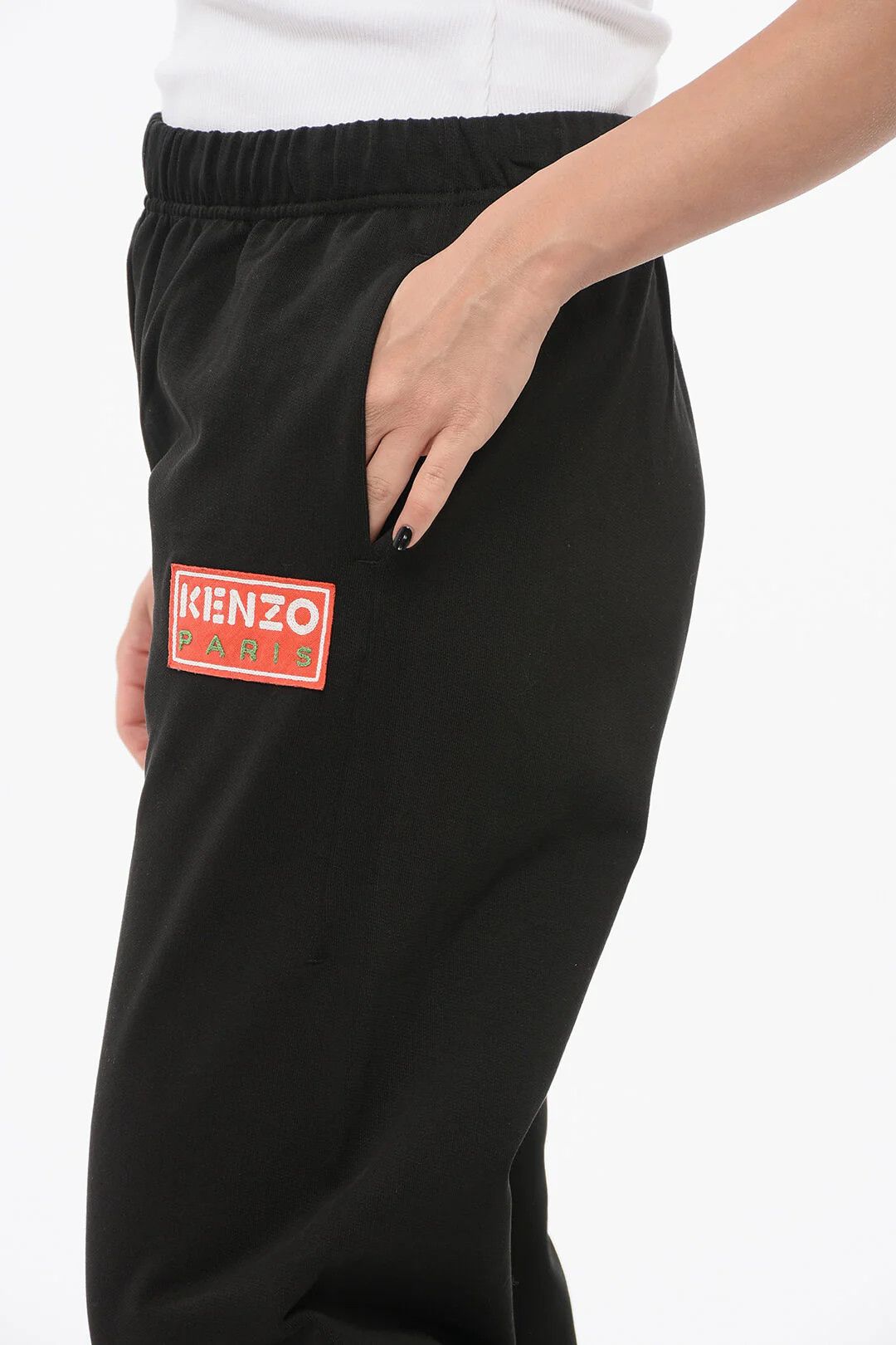 Kenzo og1mm0426 Brushed Cotton Joggers in Black Size 32" / US 10 / IT 46 - 3 Thumbnail