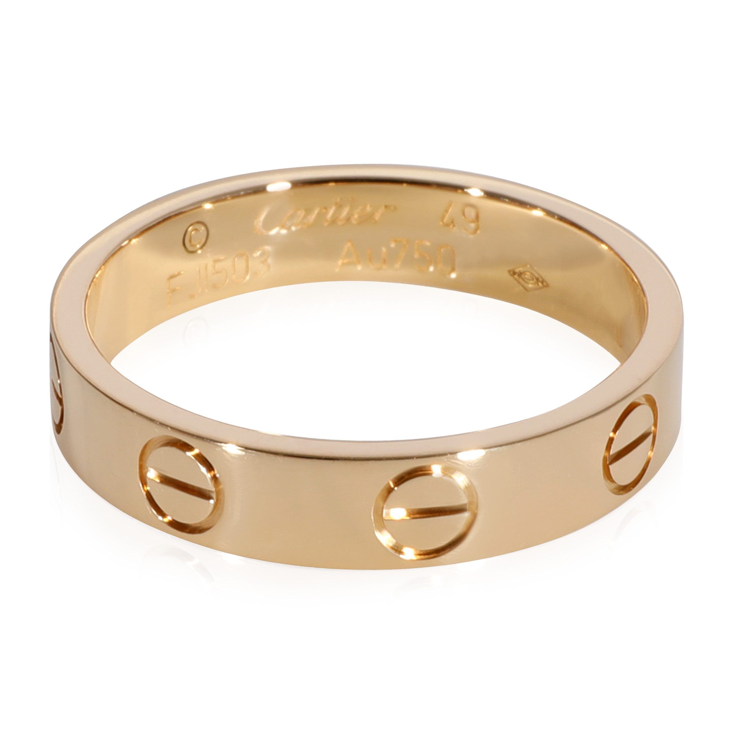 image of Cartier Love Wedding Band In 18K Yellow Gold, Women's