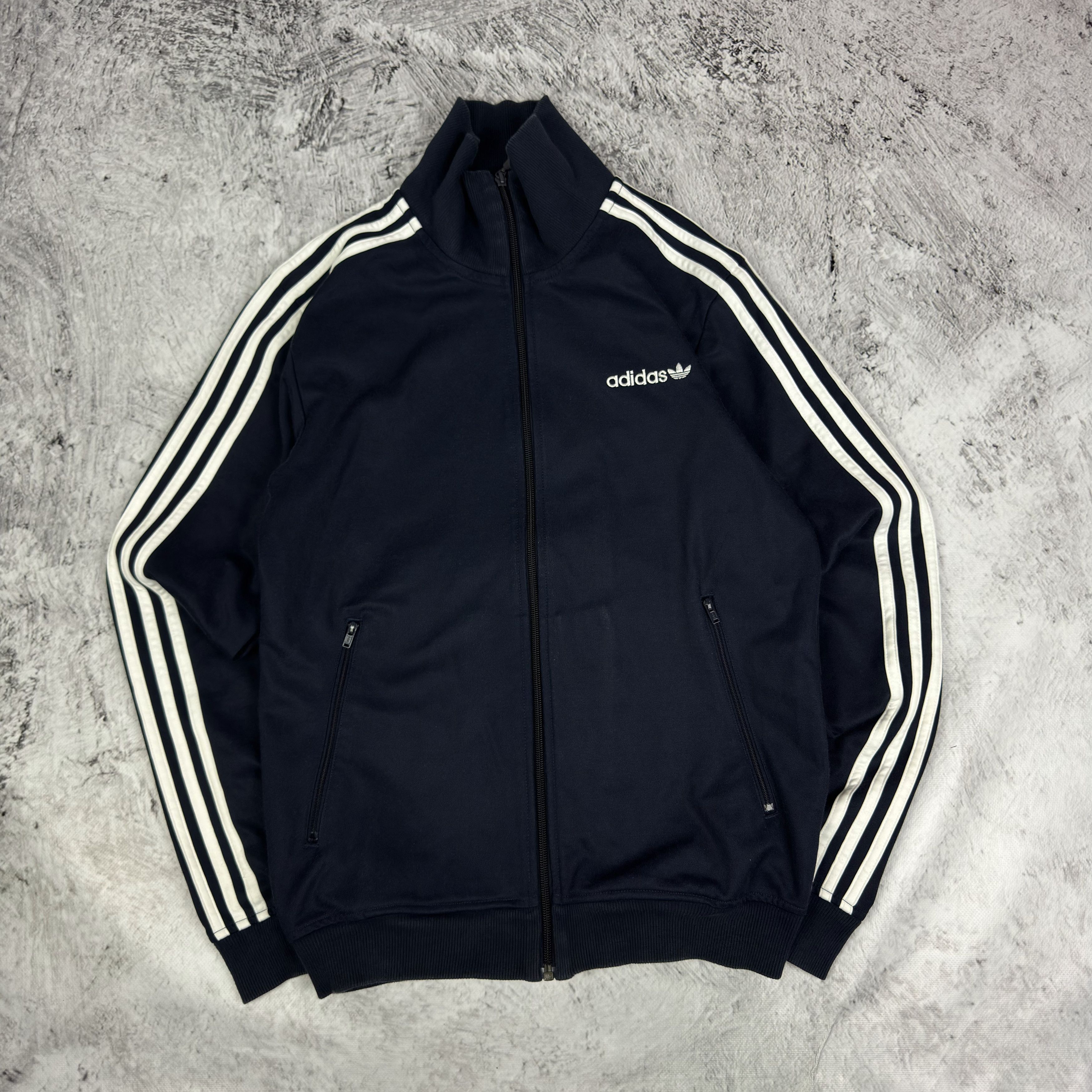 Adidas Adidas Beckenbauer Men's navy Full Zip Track Jacket Small Size US S / EU 44-46 / 1 - 1 Thumbnail