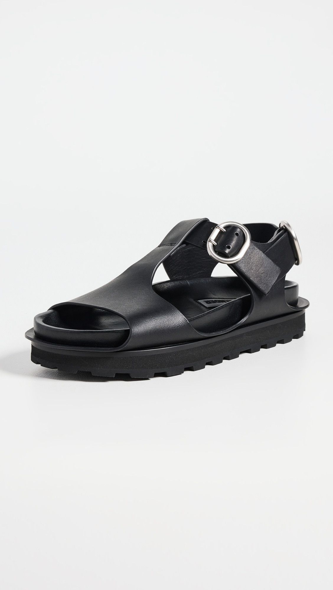 Jil Sander o1y1124 Leather Sandals in Black Size US 9 / EU 42 - 4 Thumbnail