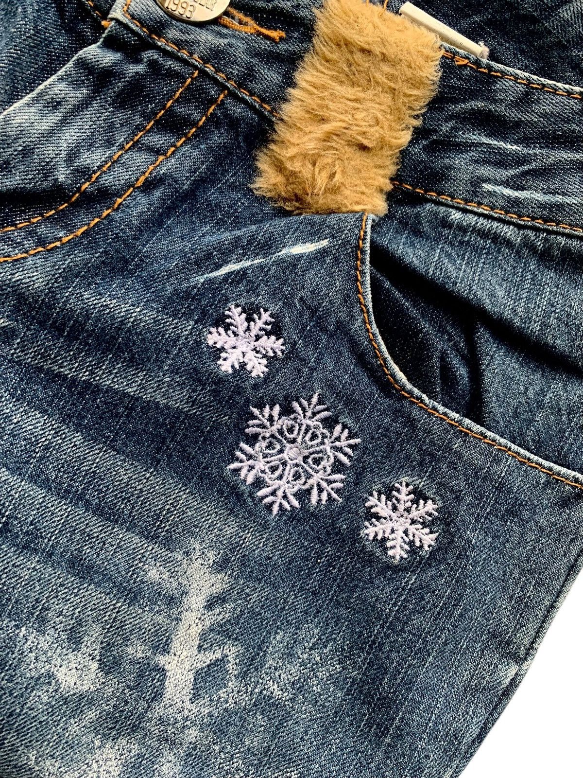 If Six Was Nine × Japanese Brand × Vintage Vintage Y2k Blue Moon Blue Hairy Jeans Japanese Style 🇯🇵 Size 30" / US 8 / IT 44 - 17 Thumbnail