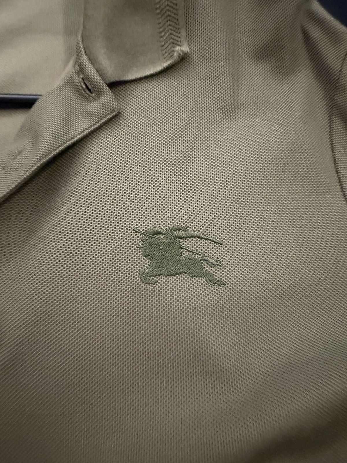 Burberry Mens Olive Green Burberry Polo Size US XL / EU 56 / 4 - 3 Thumbnail