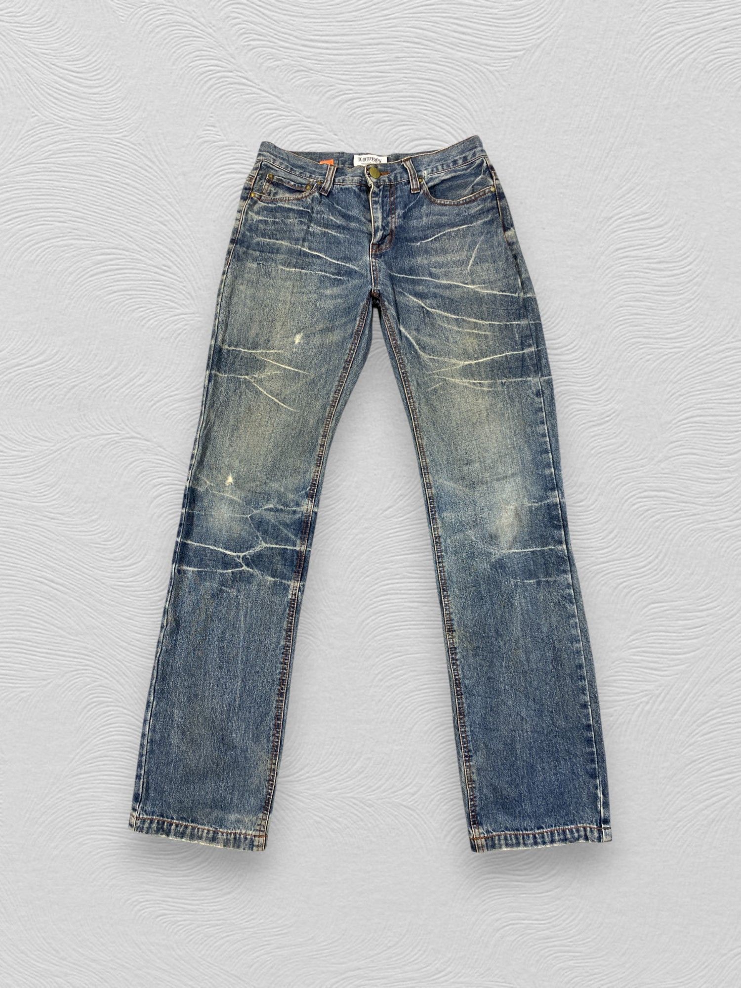 If Six Was Nine Distressed Blue Low Box Jeans 30x31.5 Denim- JN3834 Size US 30 / EU 46 - 1 Thumbnail