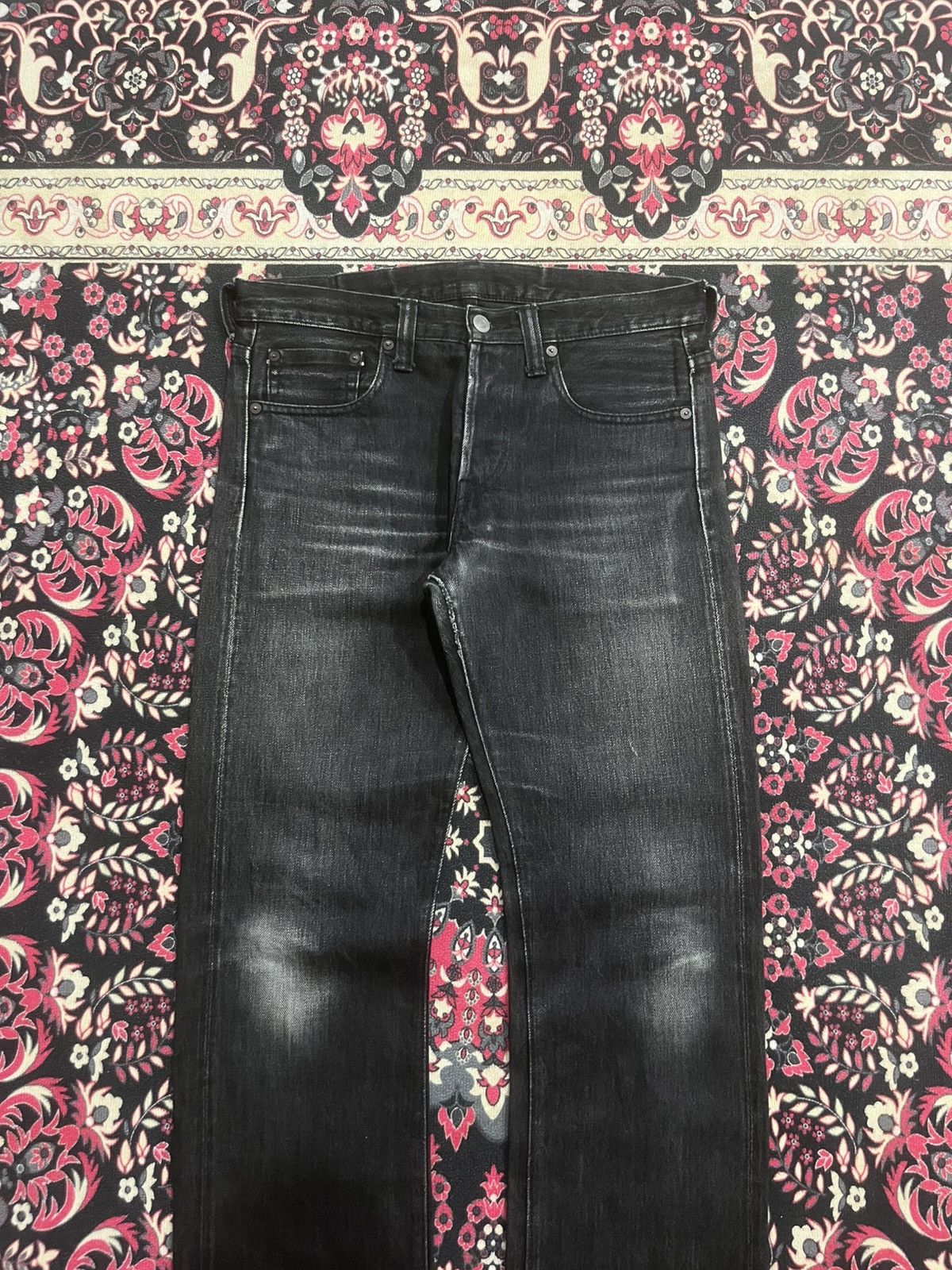 Full Count & Co. Vintage Japan Full Count & Co Black Faded Selvedge Jeans Size US 30 / EU 46 - 3 Thumbnail