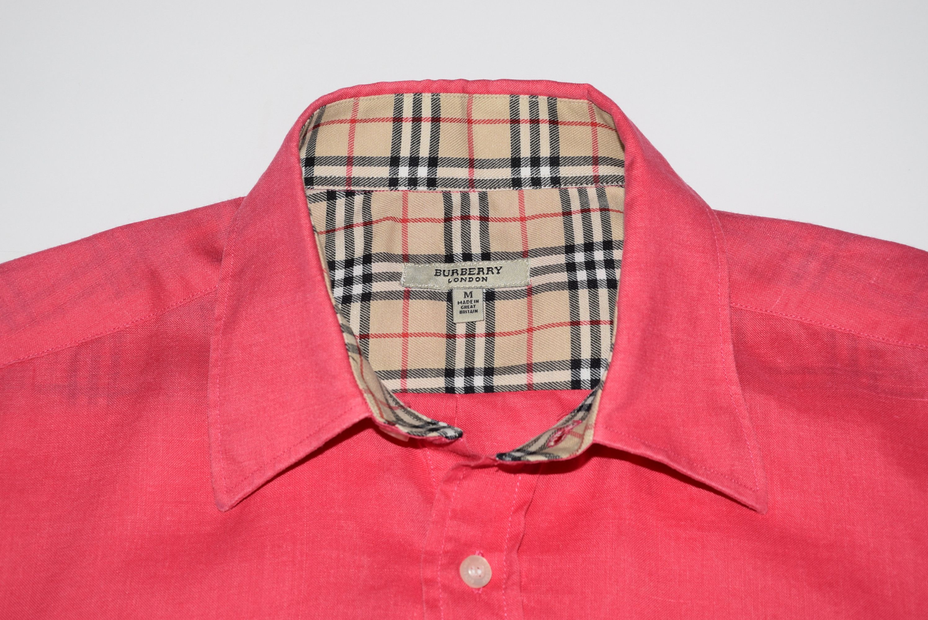 Burberry VINTAGE BURBERRY LINEN SHIRT NOVA CHECK TRIM LOGO ACTUAL L Size US L / EU 52-54 / 3 - 5 Thumbnail