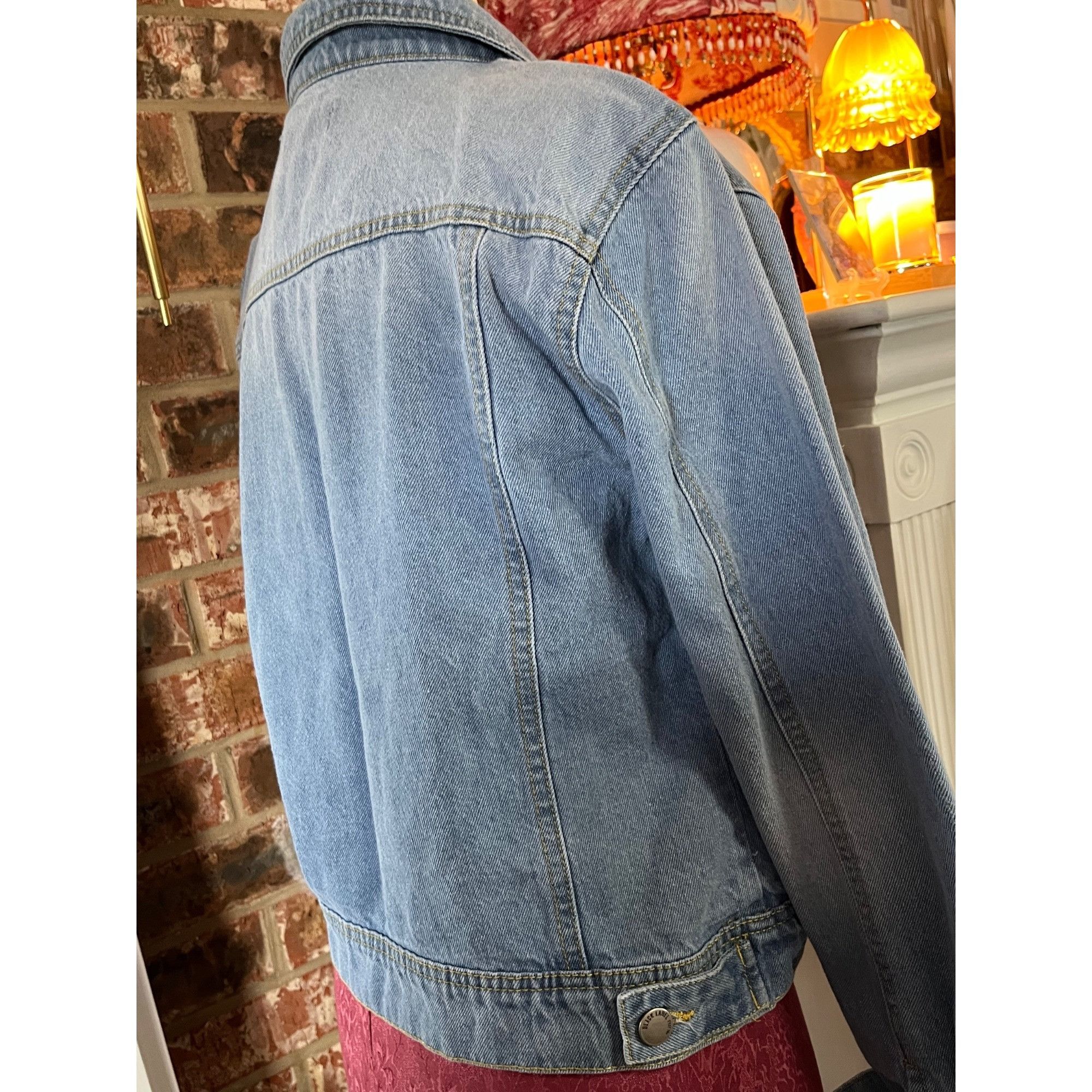 Other Black Label CEst Toi Womens Light Wash Denim Jacket Button F Size L / US 10 / IT 46 - 6 Thumbnail